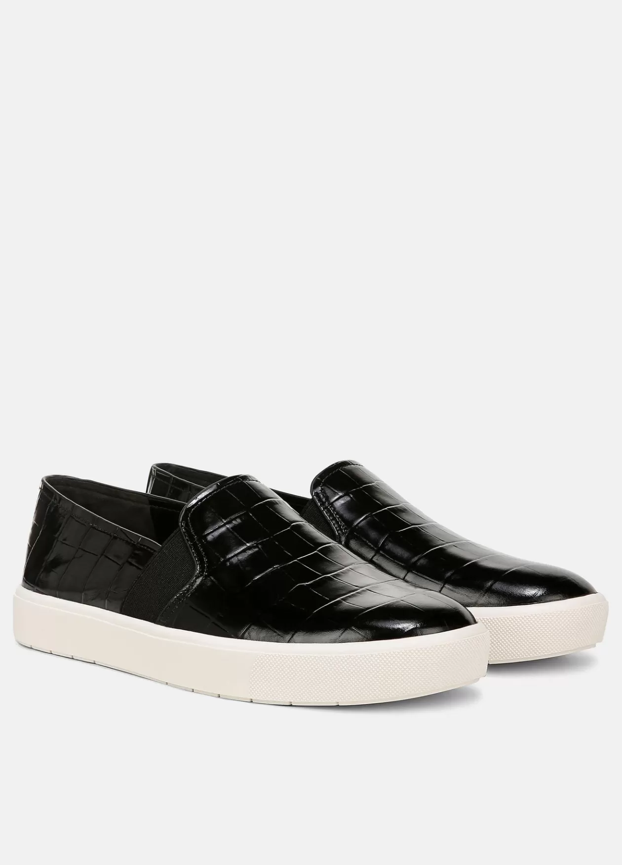Hot Vince Blair Croc-Embossed Leather Sneaker black