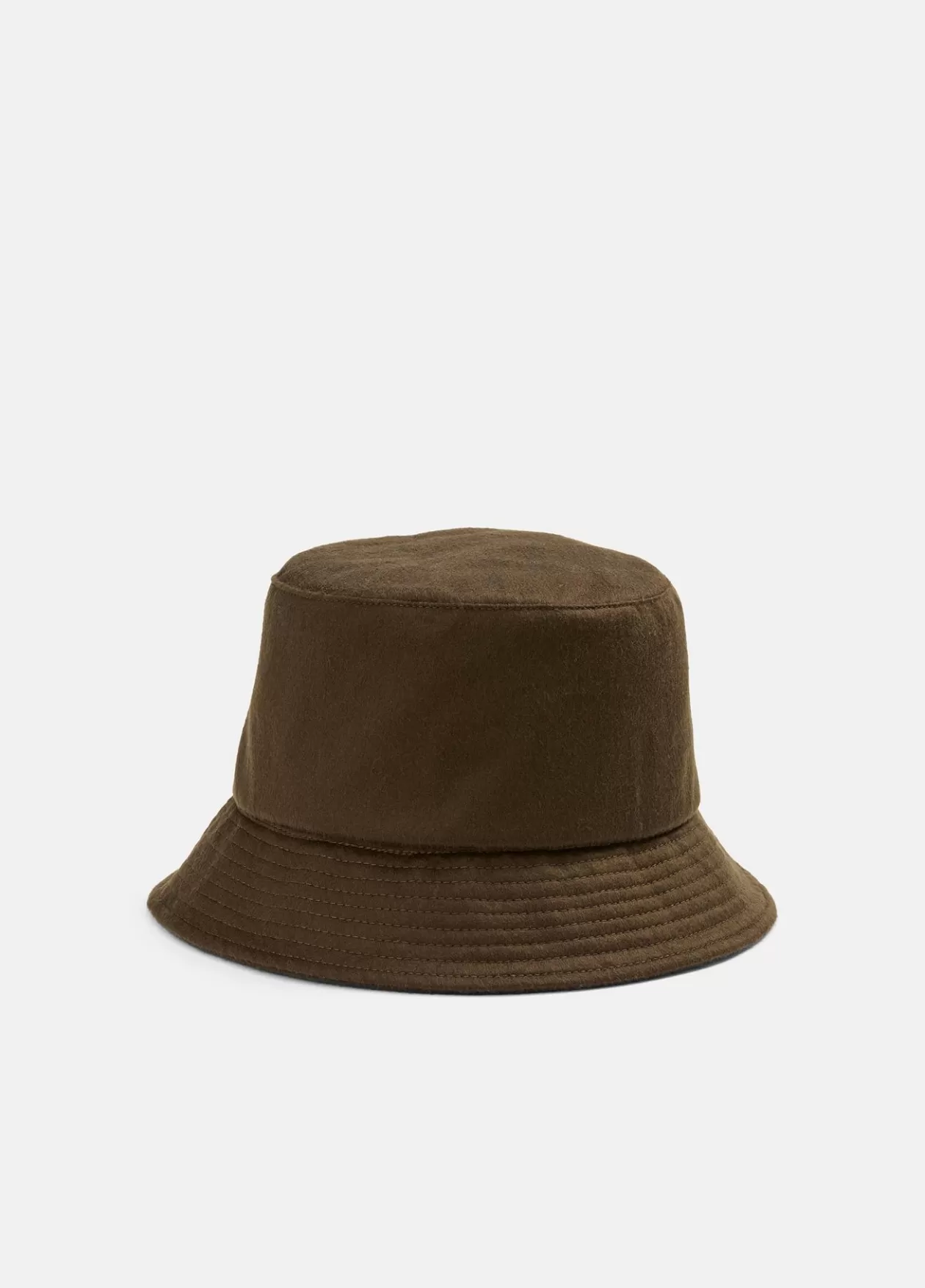 Outlet Vince Cashmere Flannel Bucket Hat night moss