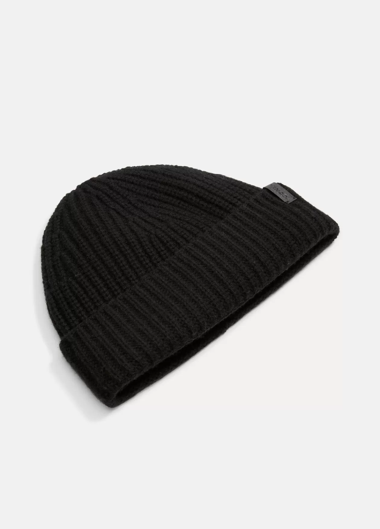 New Vince Cashmere Shaker-Stitch Beanie black