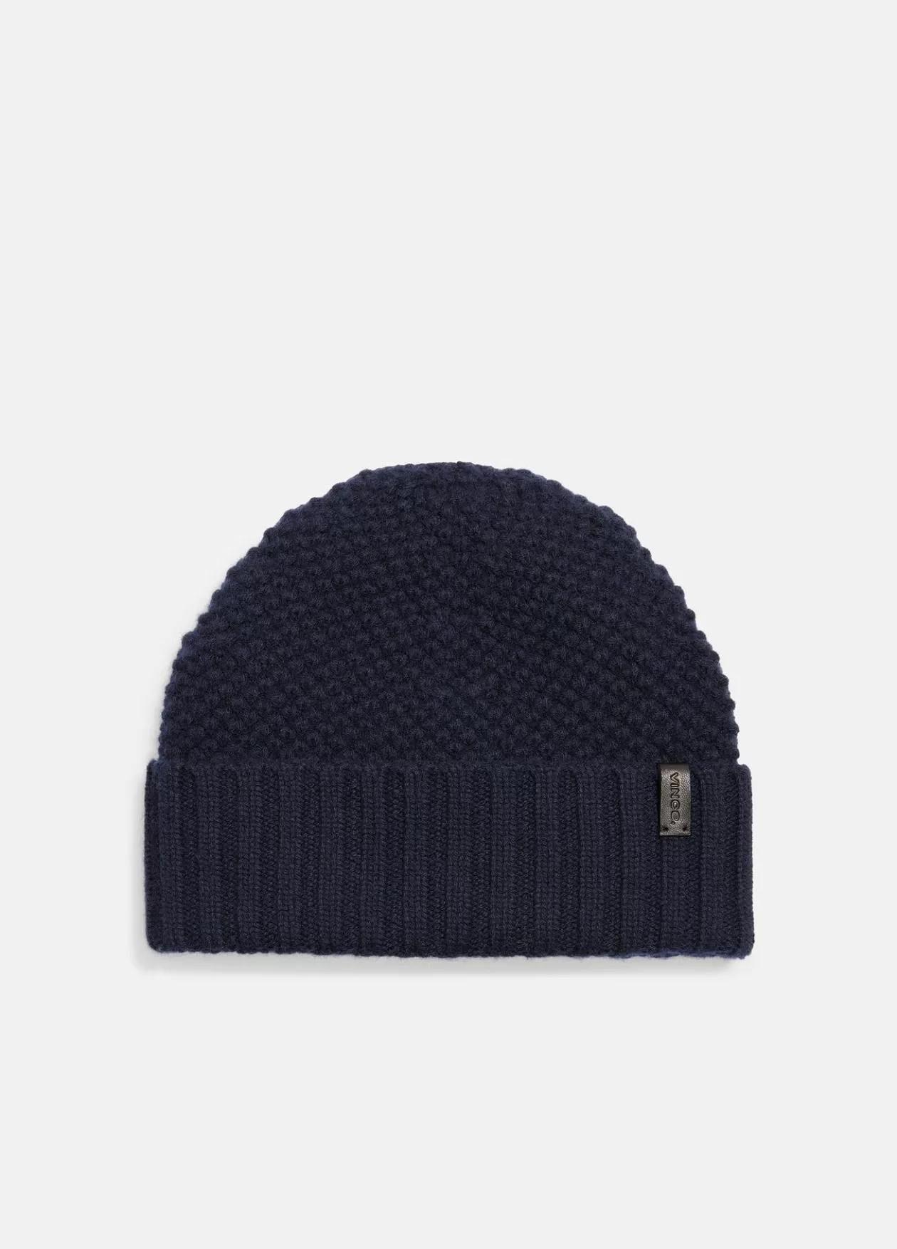 Shop Vince Cashmere Tuck-Stitch Beanie coastal blue