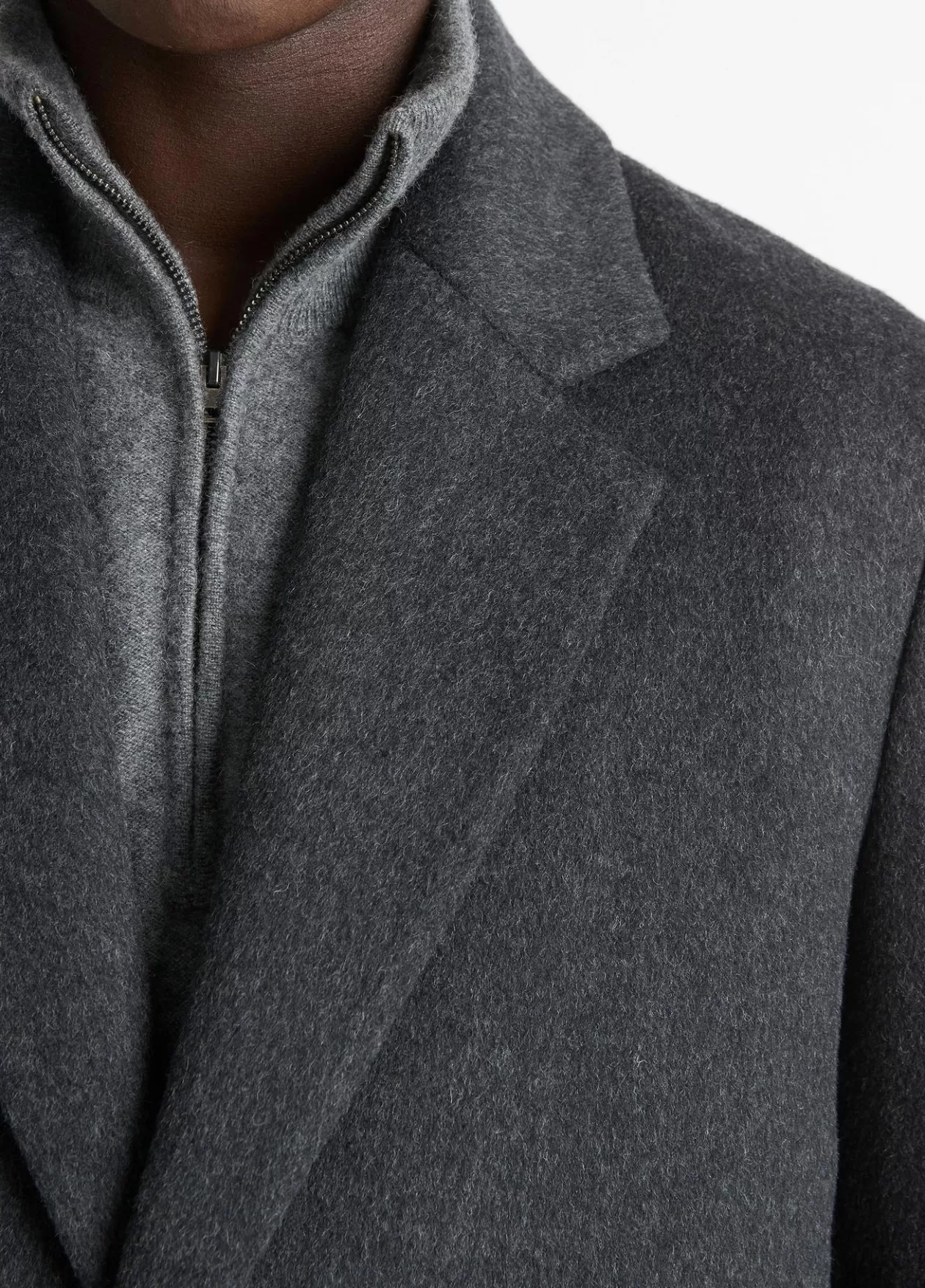 Store Vince Classic Italian Wool-Blend Coat heather charcoal