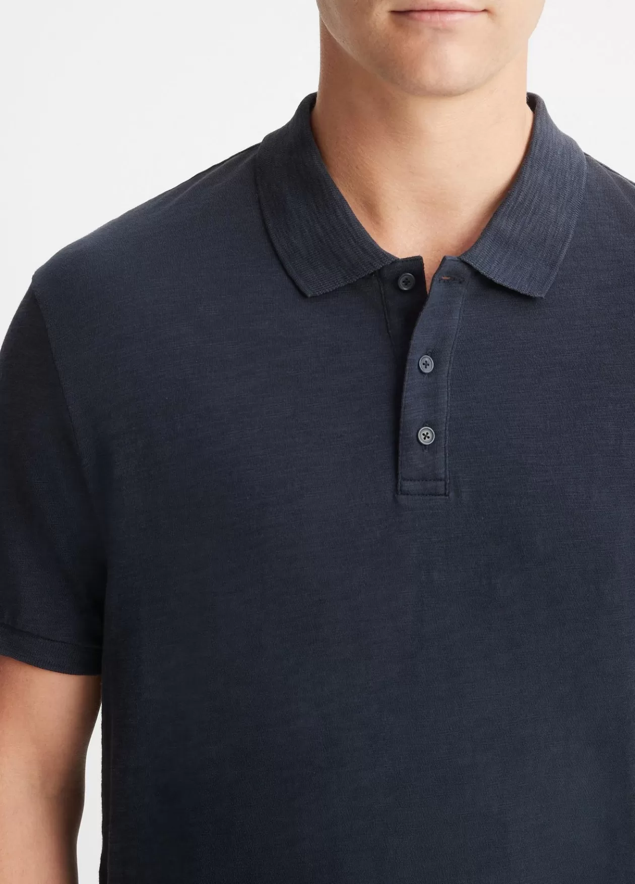 Flash Sale Vince Classic Slub Polo Shirt coastal blue