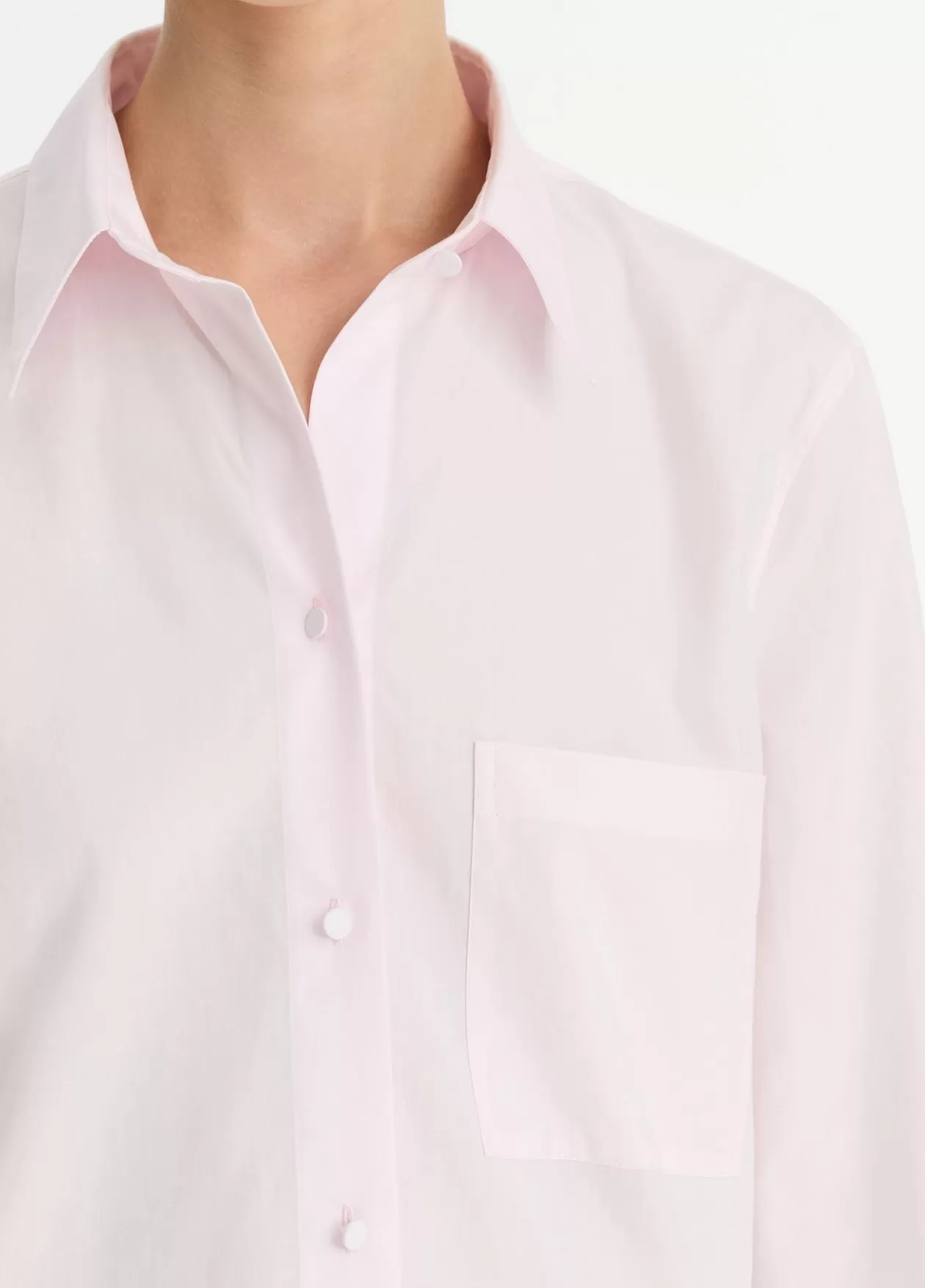 Outlet Vince Cotton Relaxed Straight Shirt ballet