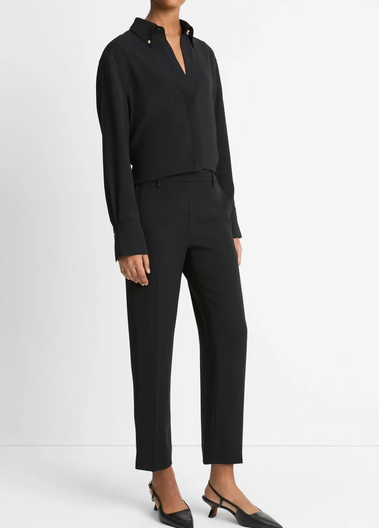 crepe_tapered_pullon_pant_2.webp Sale Vince Crepe Tapered Pull-On Pant black