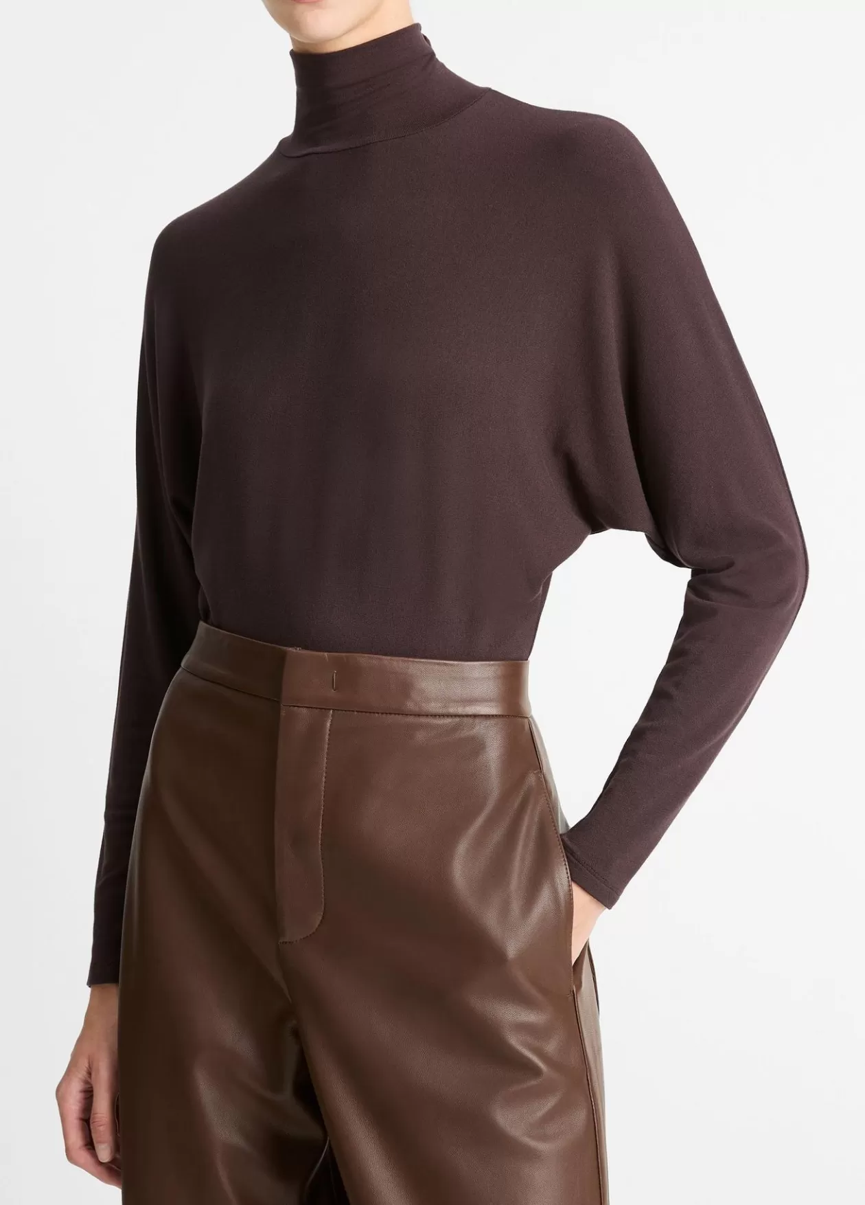 dolmansleeve_turtleneck_bodysuit_2.webp Best Sale Vince Dolman-Sleeve Turtleneck Bodysuit ganache