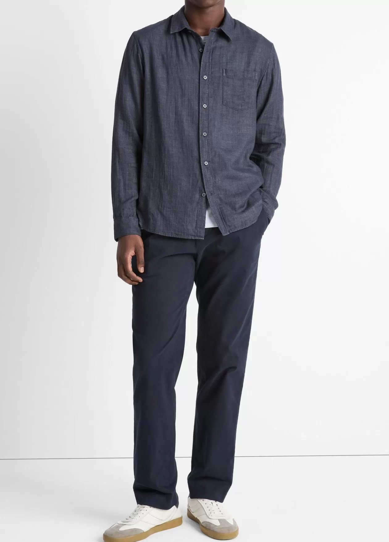 Online Vince Double Face Long Sleeve heather coastal