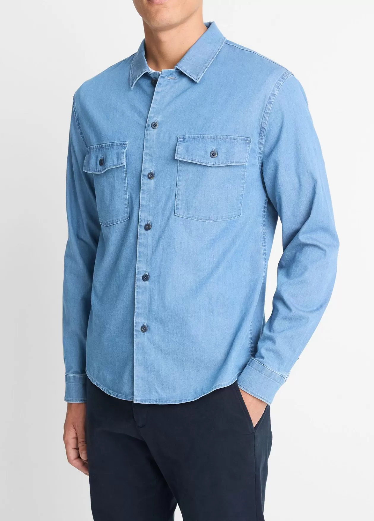 double_patchpocket_cotton_shirt_2.webp Shop Vince Double Patch-Pocket Cotton Shirt washed waterfall