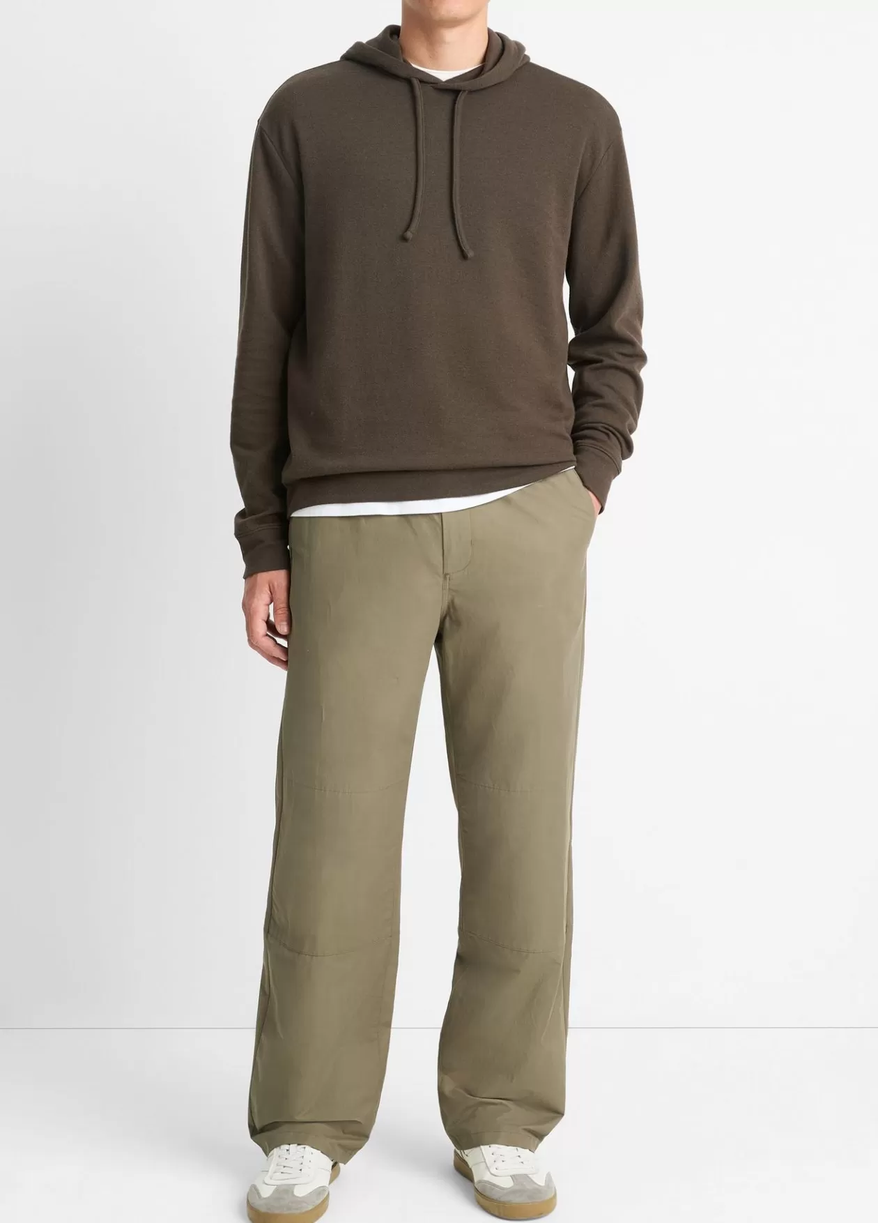 Store Vince Double-Face Cotton-Blend Hoodie night moss/emerald bay