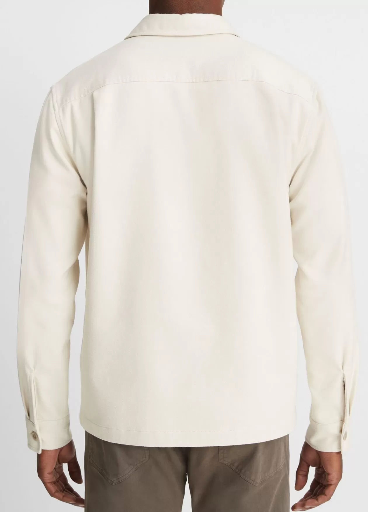 doubleface_workwear_shirt_3.webp Best Sale Vince Double-Face Workwear Shirt bone/light taupe