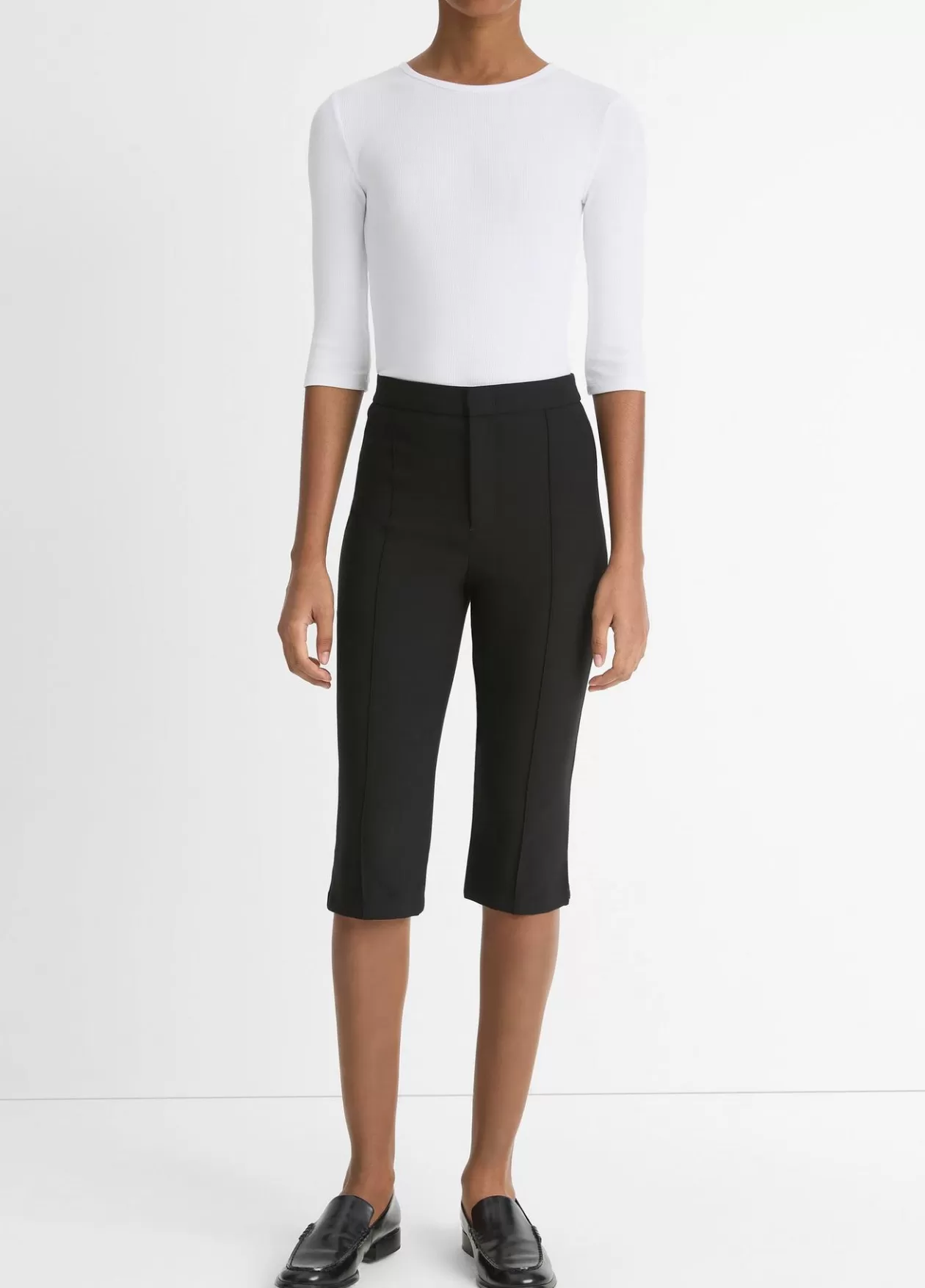 Outlet Vince Elbow-Sleeve Crew Neck T-Shirt optic white