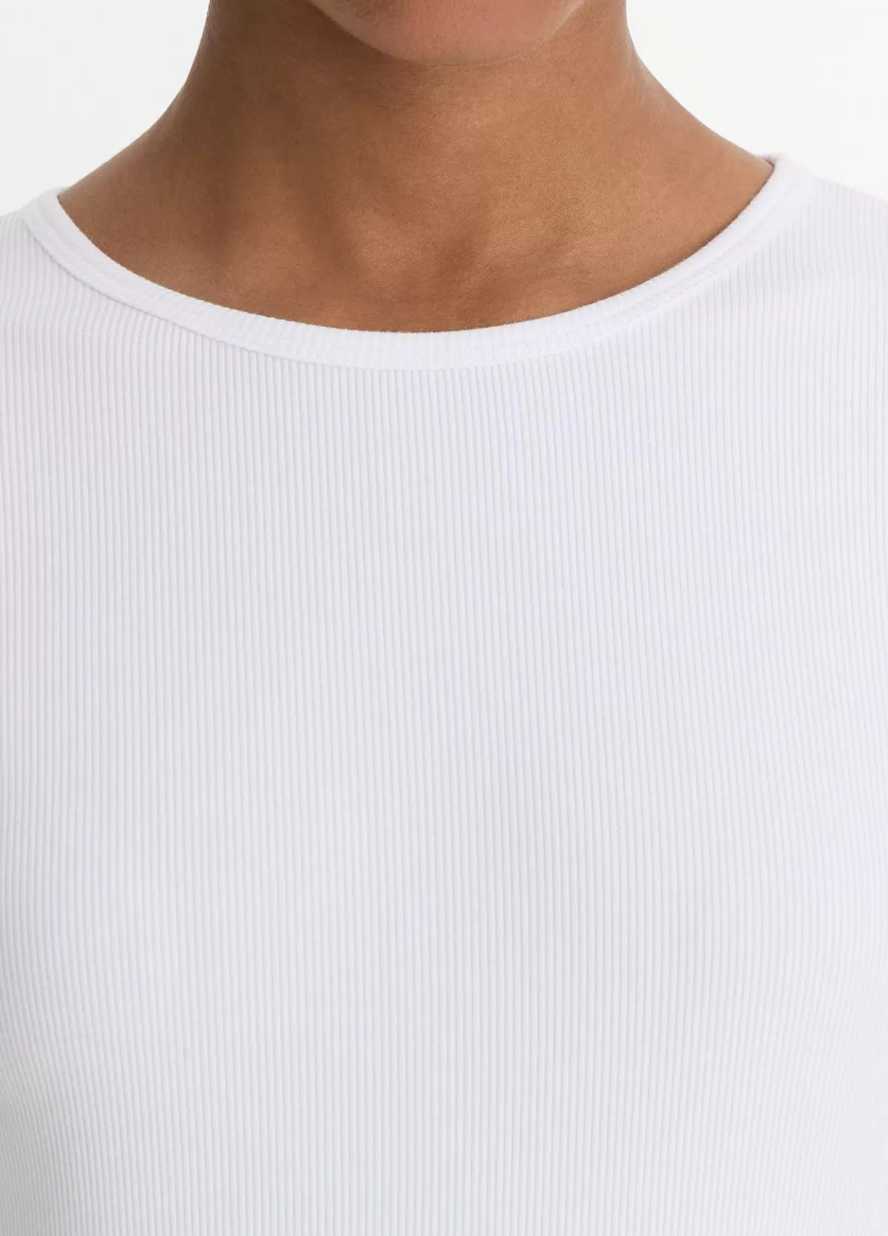Outlet Vince Elbow-Sleeve Crew Neck T-Shirt optic white