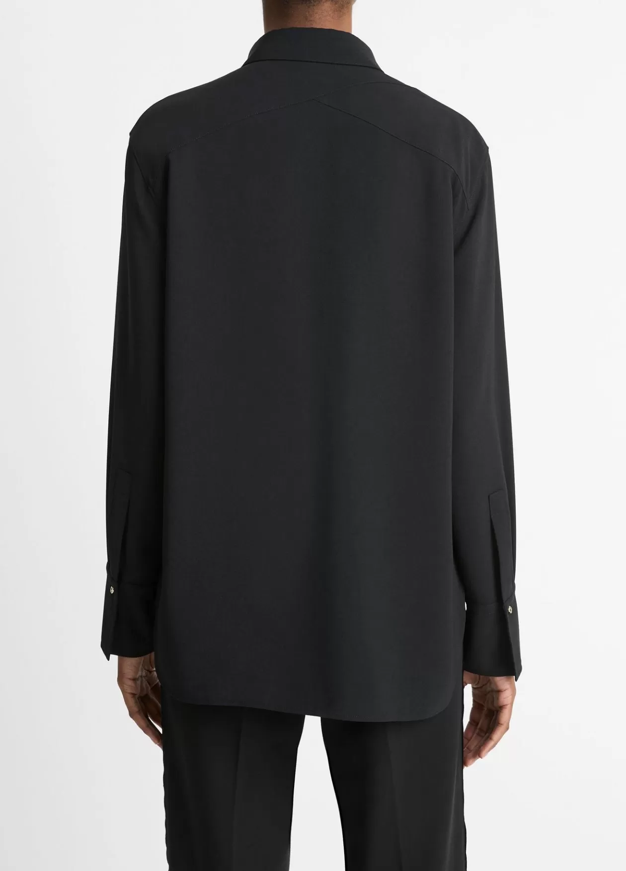 embellished_pointcollar_crepe_shirt_3.webp Best Sale Vince Embellished Point-Collar Crepe Shirt black