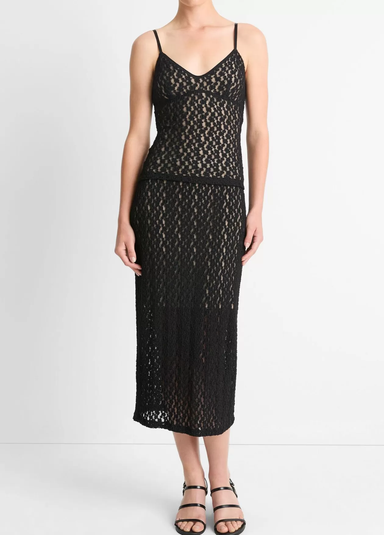 Flash Sale Vince Floral Smocked Camisole black