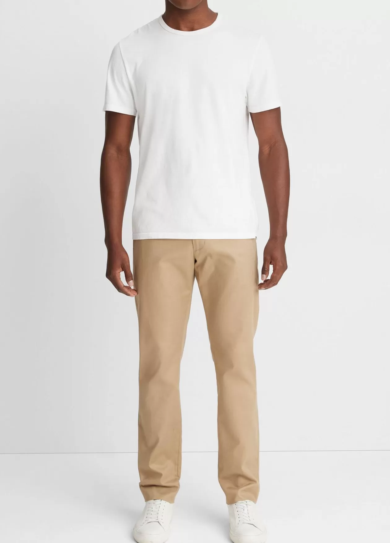 Online Vince Garment Dye Short-Sleeve Crew Neck T-Shirt optic white