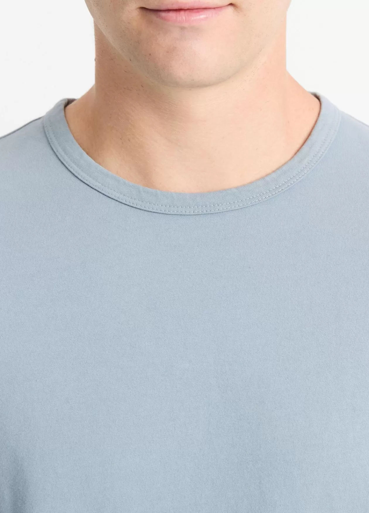 New Vince Garment Dye Short-Sleeve Crew Neck T-Shirt washed blue spruce