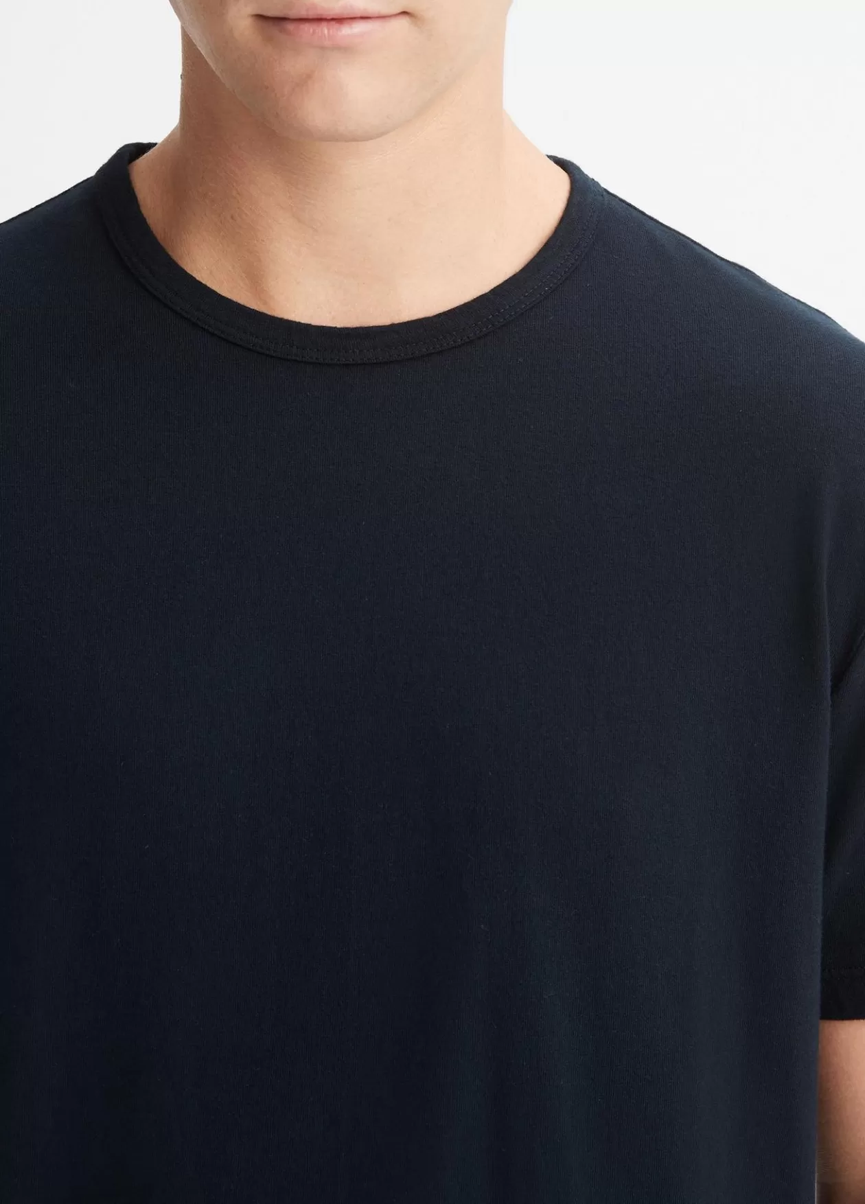 Fashion Vince Garment Dye Short-Sleeve Crew Neck T-Shirt washed coastal