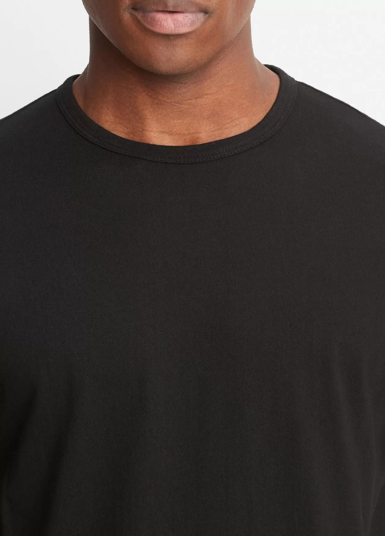 Discount Vince Garment Dye Short-Sleeve Crew Neck T-Shirt true black
