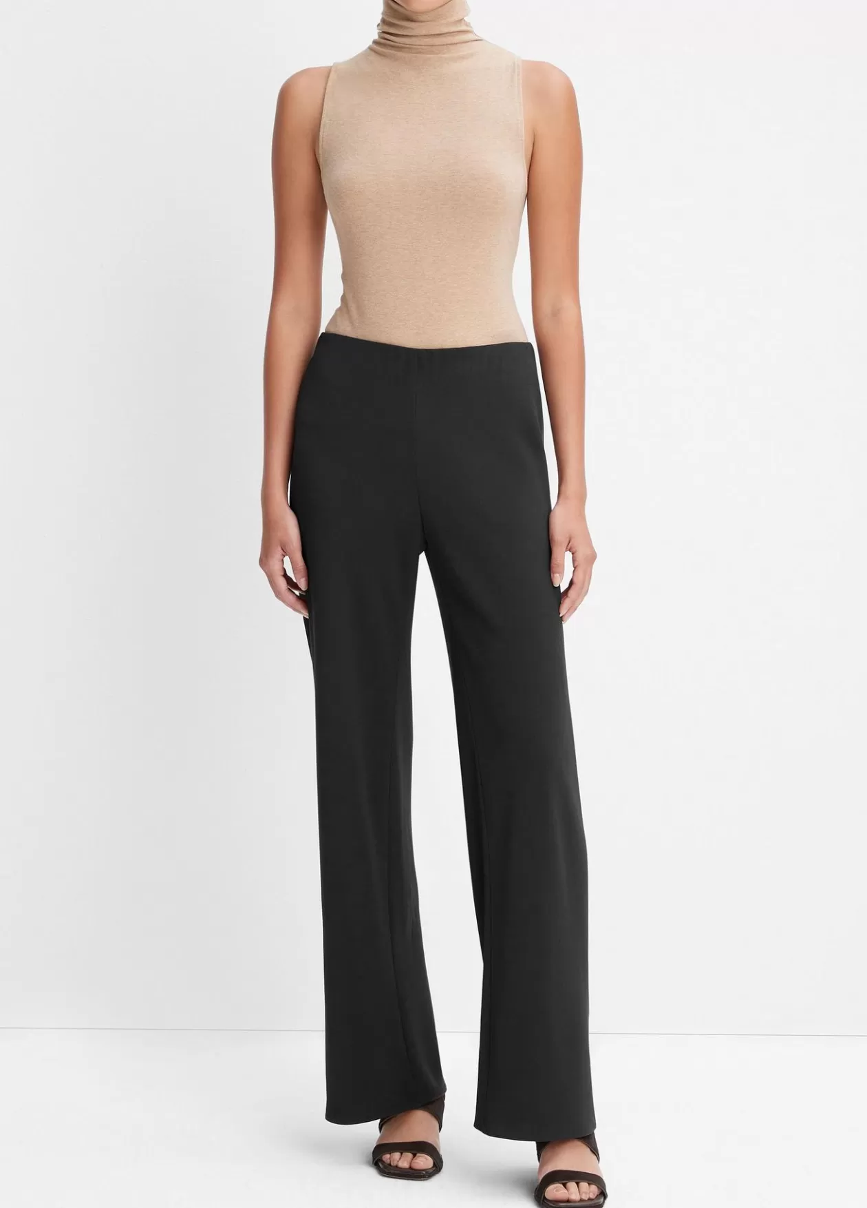 Hot Vince High-Waist Crepe Bias Pant black