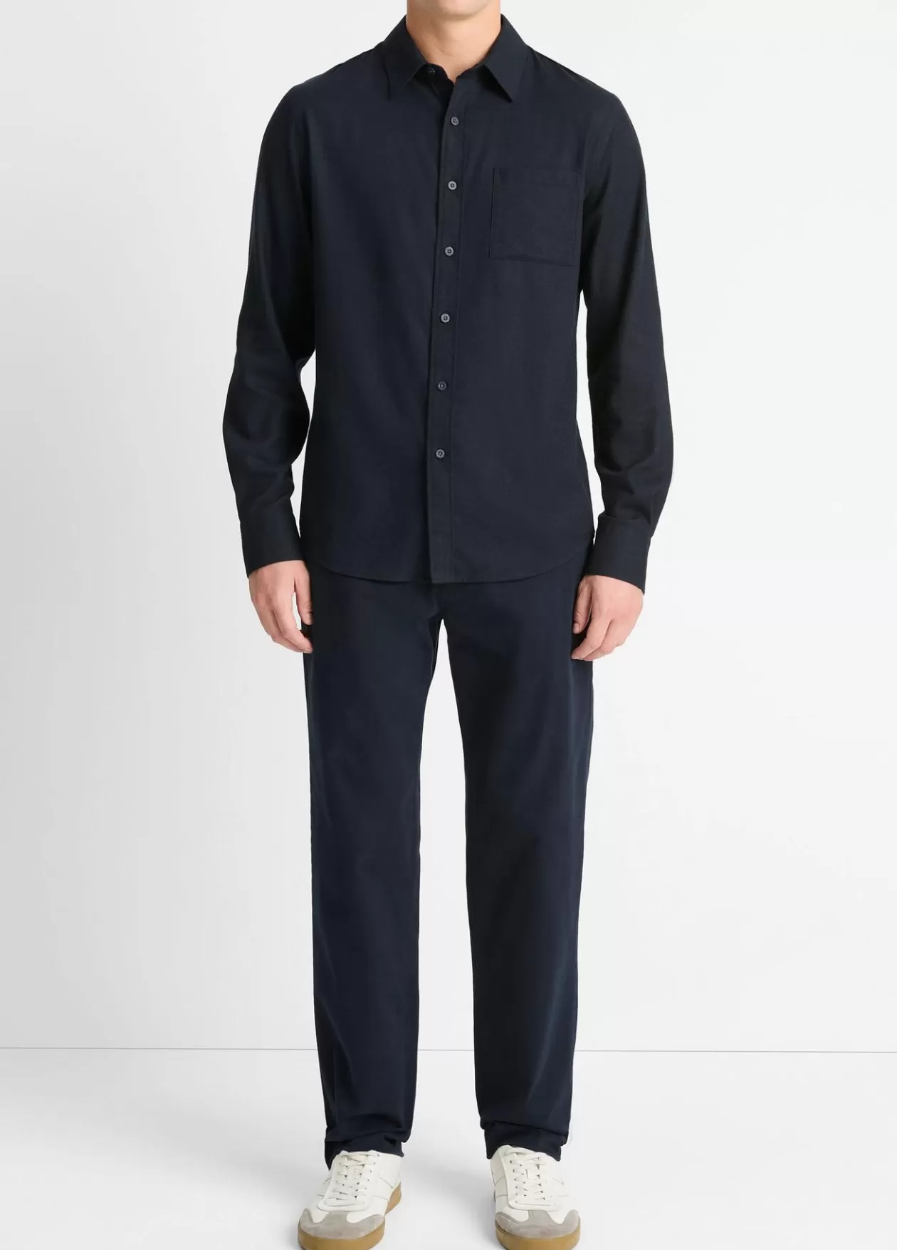 Online Vince Italian Cotton-Wool Twill Shirt coastal blue