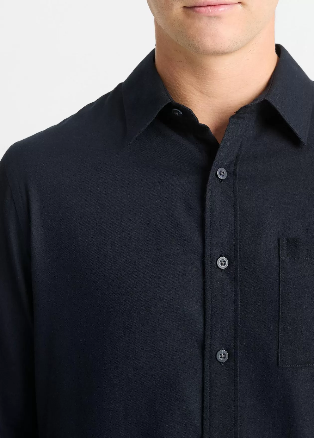 Online Vince Italian Cotton-Wool Twill Shirt coastal blue