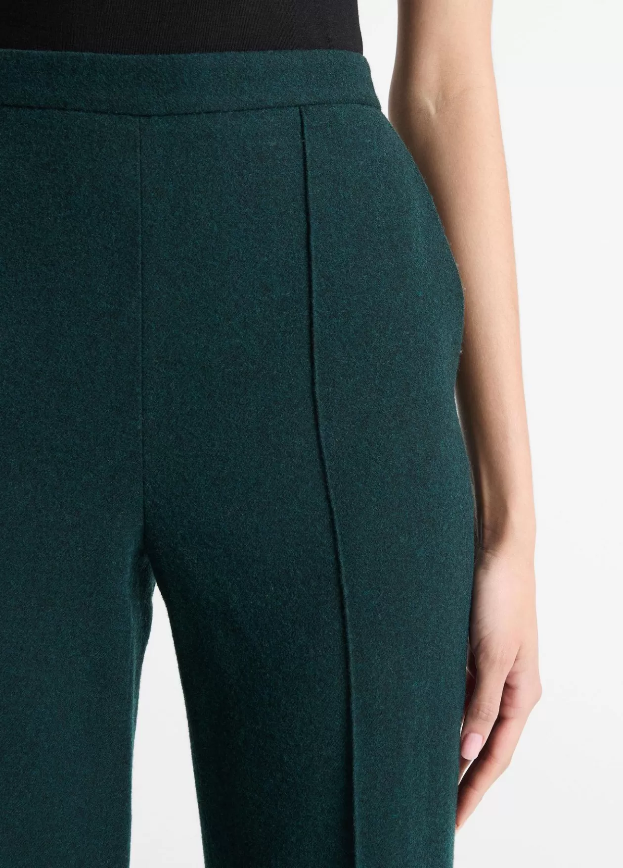 Discount Vince Italian Flannel Mid-Rise Easy Pull-On Pant sea onyx