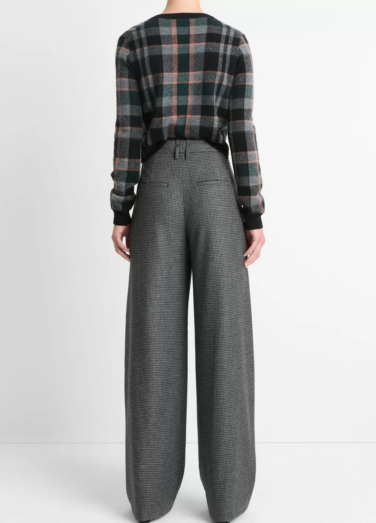 italian_microcheck_highrise_trouser_3.webp New Vince Italian Microcheck High-Rise Trouser micro check