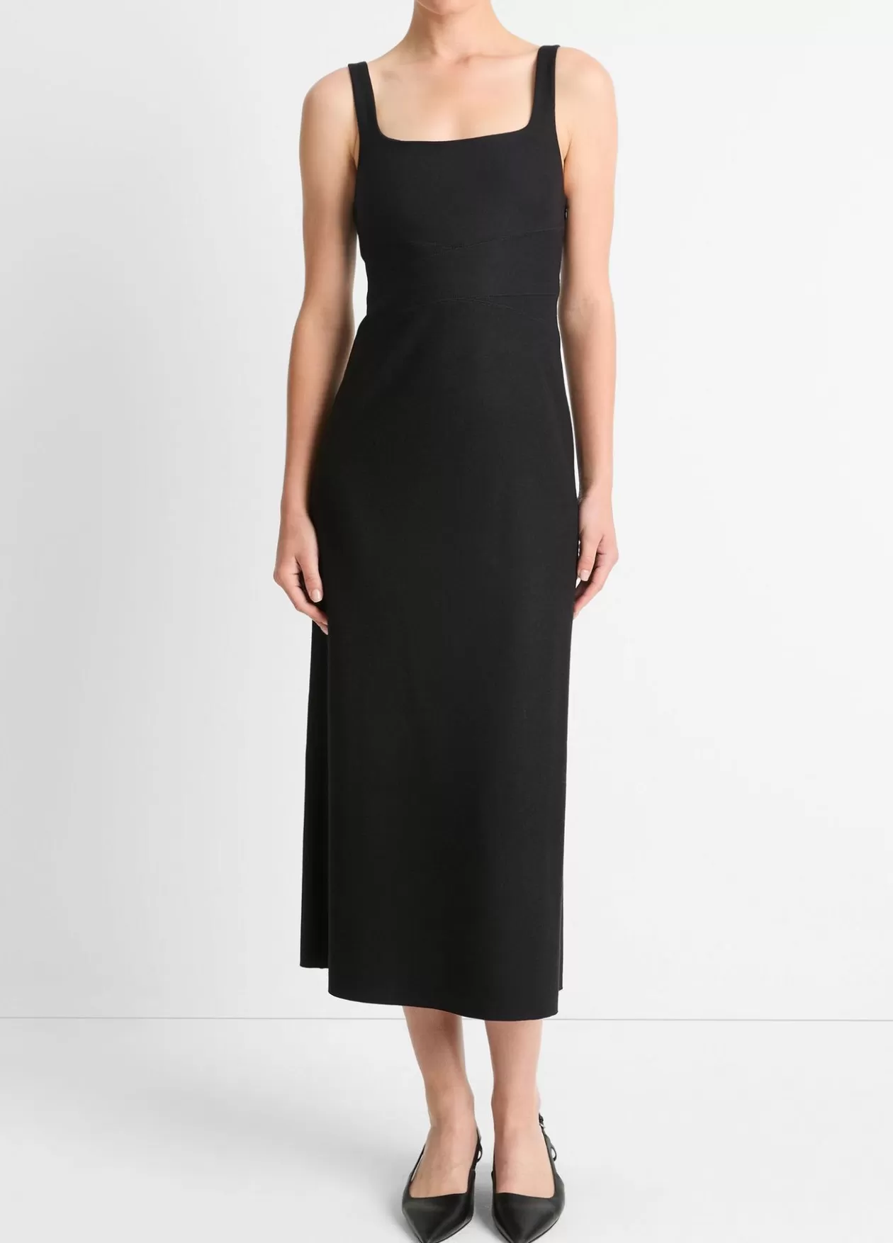 Store Vince Italian Wool-Blend Column Dress black