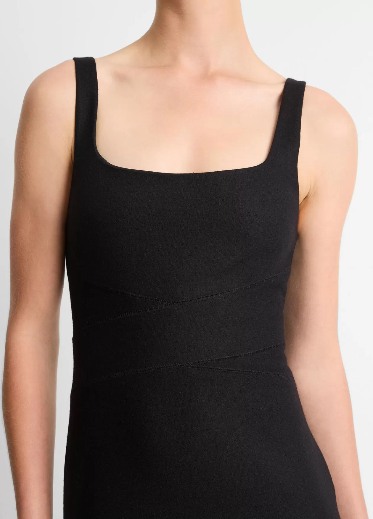 Store Vince Italian Wool-Blend Column Dress black