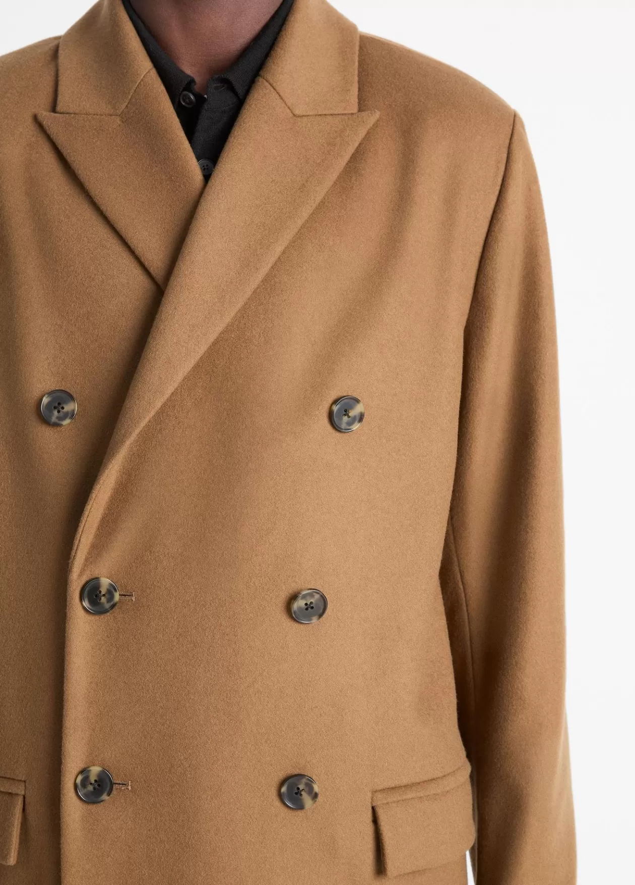 Hot Vince Italian Wool-Blend Double-Breasted Coat cedar