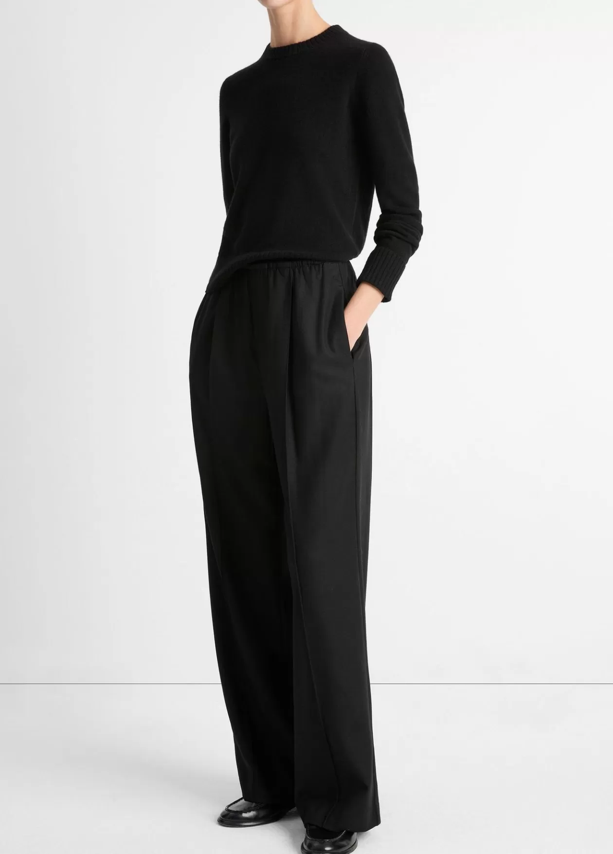 italian_woolblend_easy_pullon_pant_2.webp Sale Vince Italian Wool-Blend Easy Pull-On Pant black