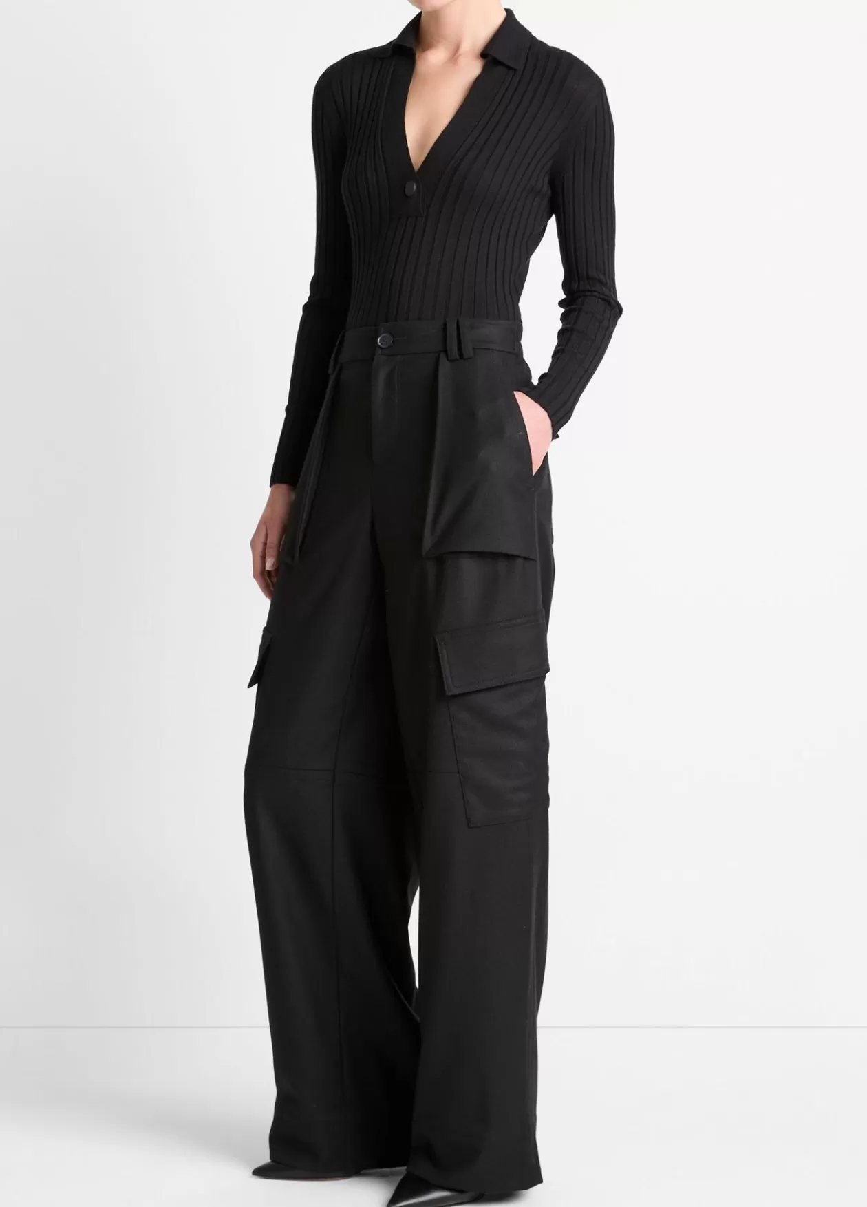 italian_woolblend_flannel_cargo_pant_2.webp Cheap Vince Italian Wool-Blend Flannel Cargo Pant black