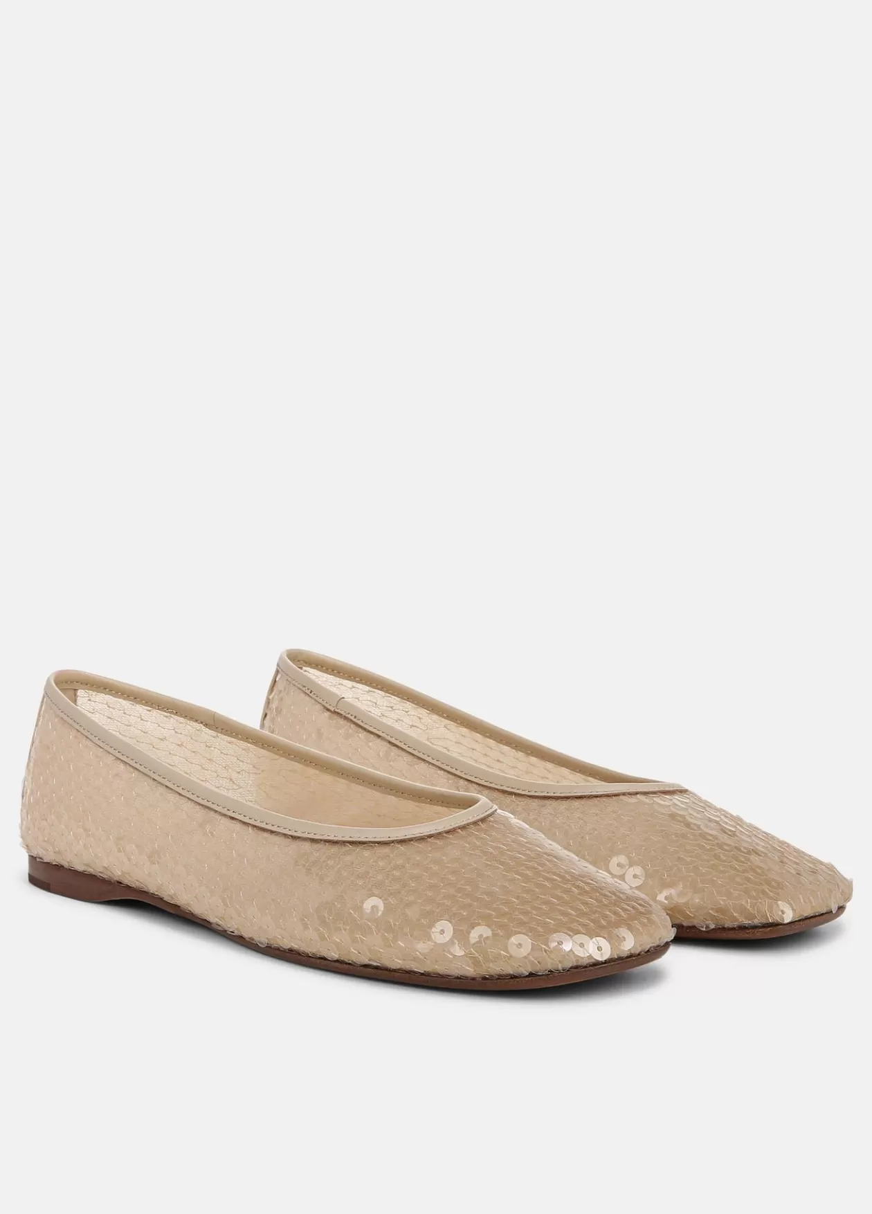 Sale Vince Leah Sequin Flat birch sand