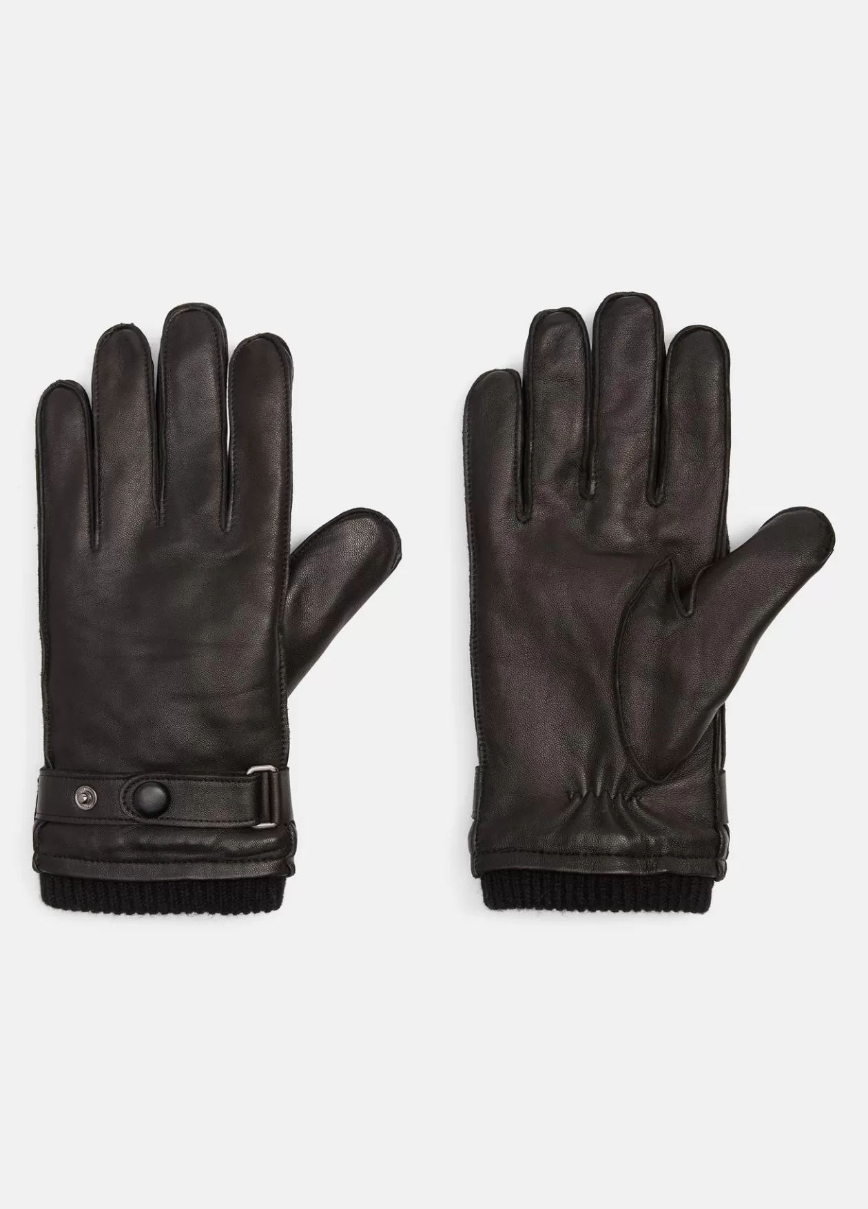 Hot Vince Leather Wrist-Strap Glove black