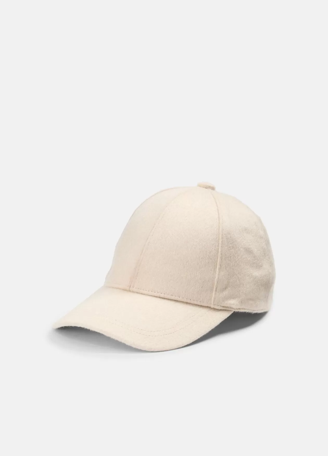 Outlet Vince Leather-Trim Cashmere Baseball Cap ceramic