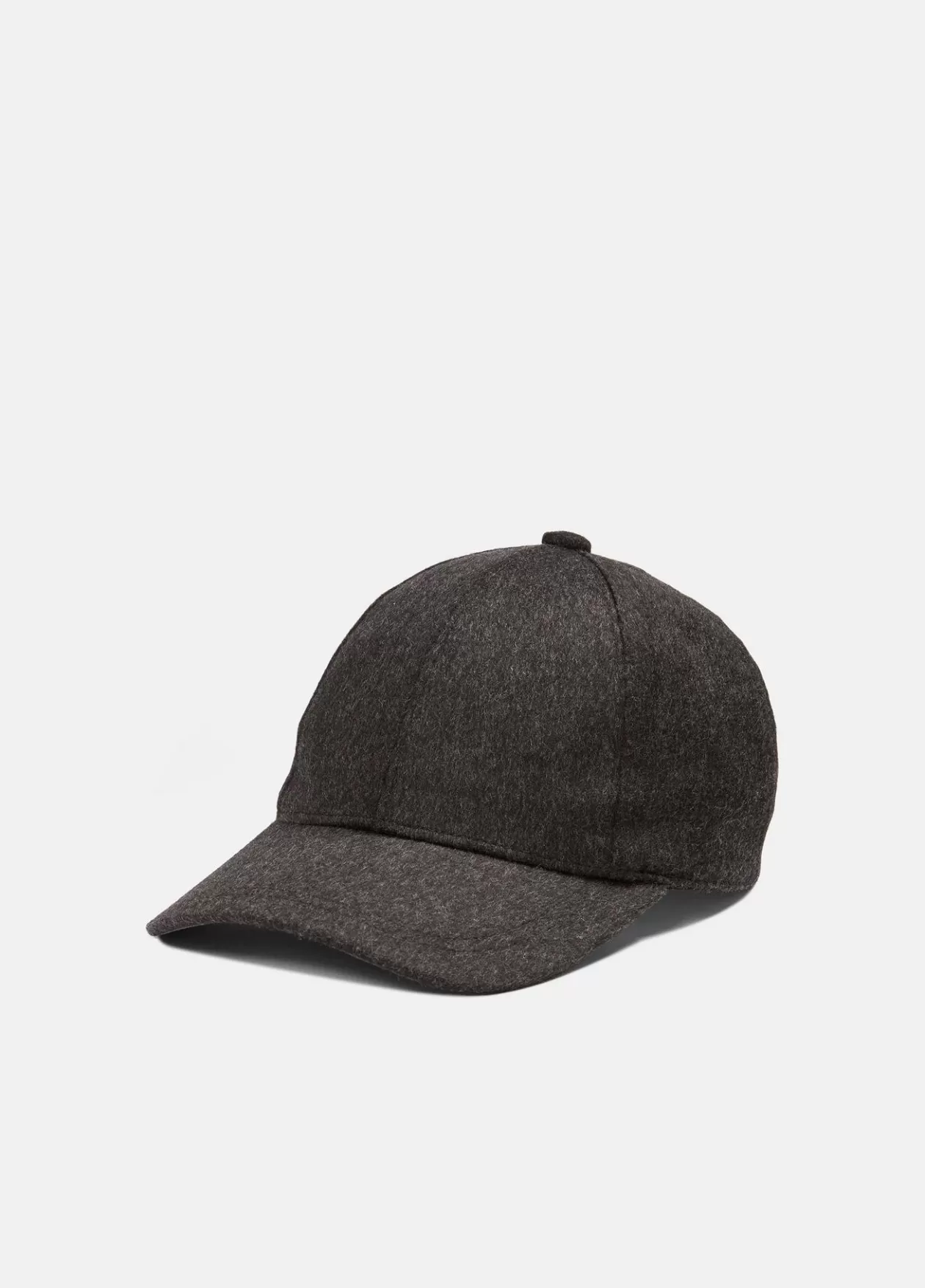 Hot Vince Leather-Trim Cashmere Baseball Cap charcoal