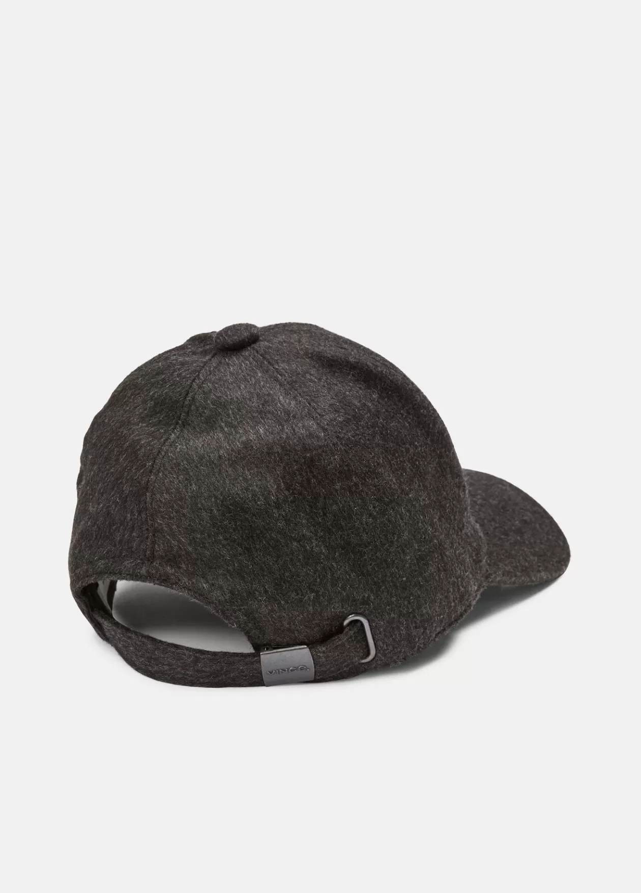 Hot Vince Leather-Trim Cashmere Baseball Cap charcoal
