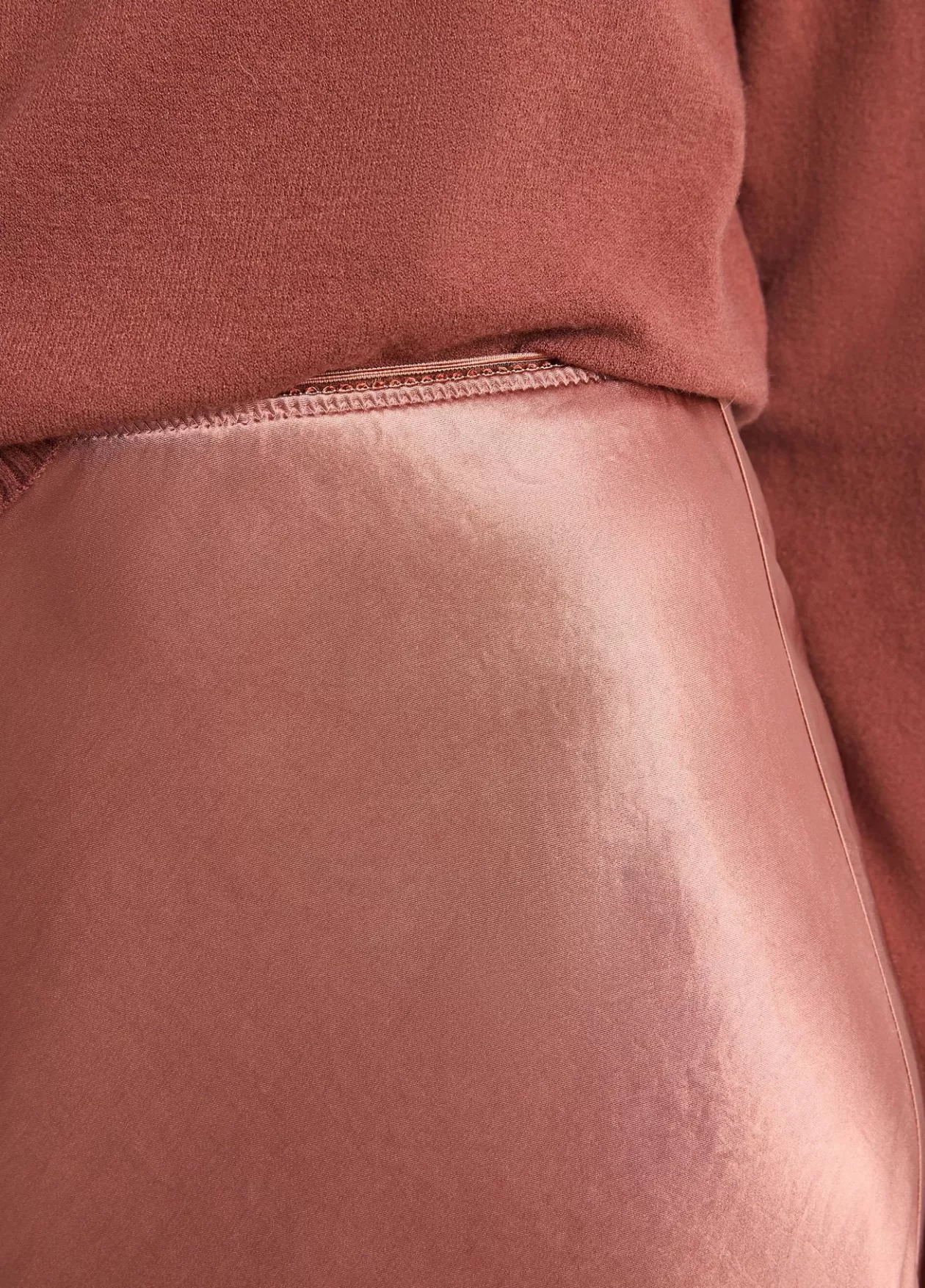 Outlet Vince Lingerie-Trim Satin Slip Skirt petal amber