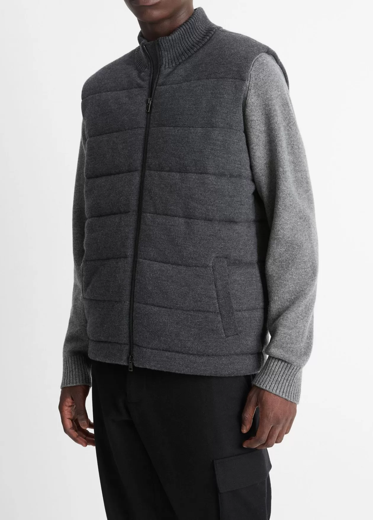 merino_wool_fullzip_vest_2.webp Shop Vince Merino Wool Full-Zip Vest heather carbon