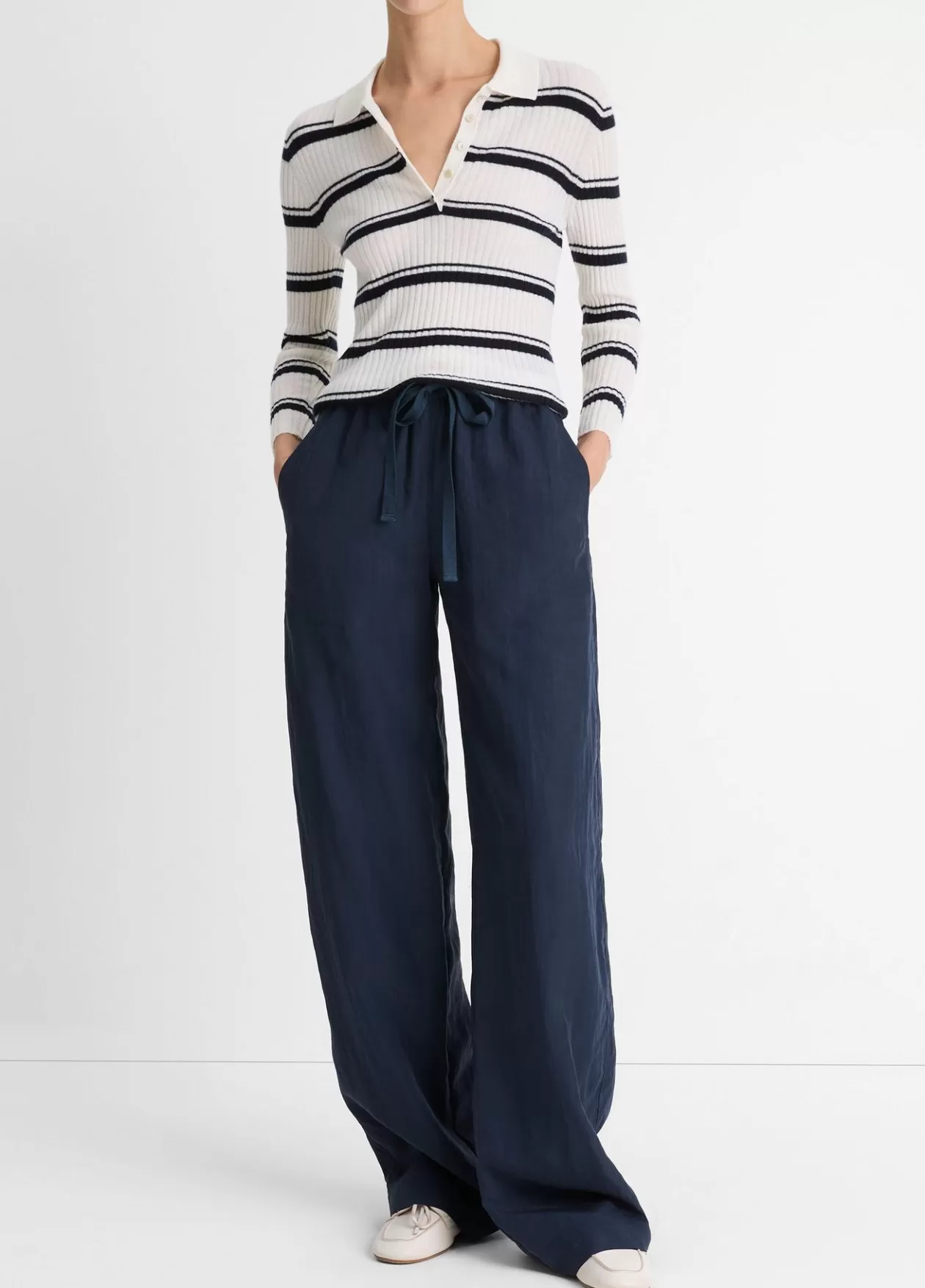 Outlet Vince Mid-Rise Utility Drawstring Pant coastal blue