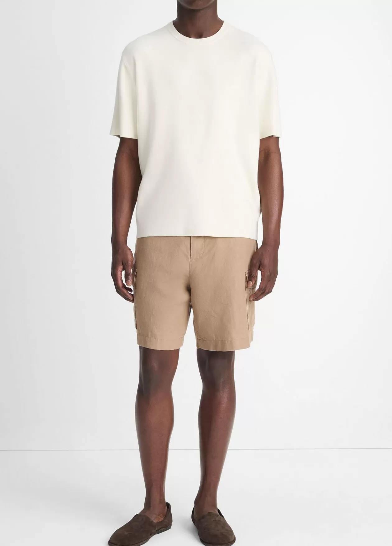 Store Vince Milano Short-Sleeve Crew Neck Sweater classic cream