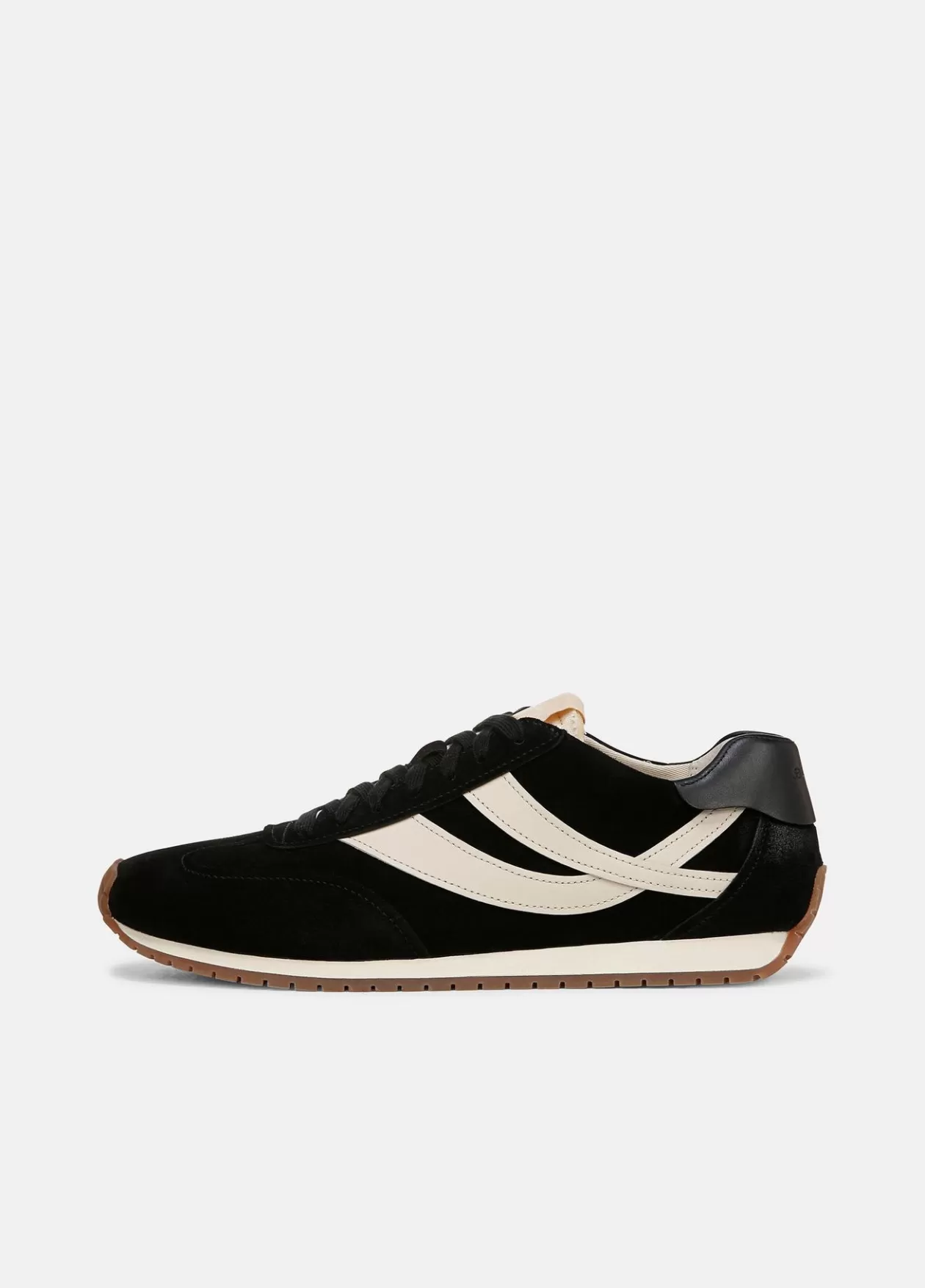 Shop Vince Oasis Suede and Leather Runner Sneaker black