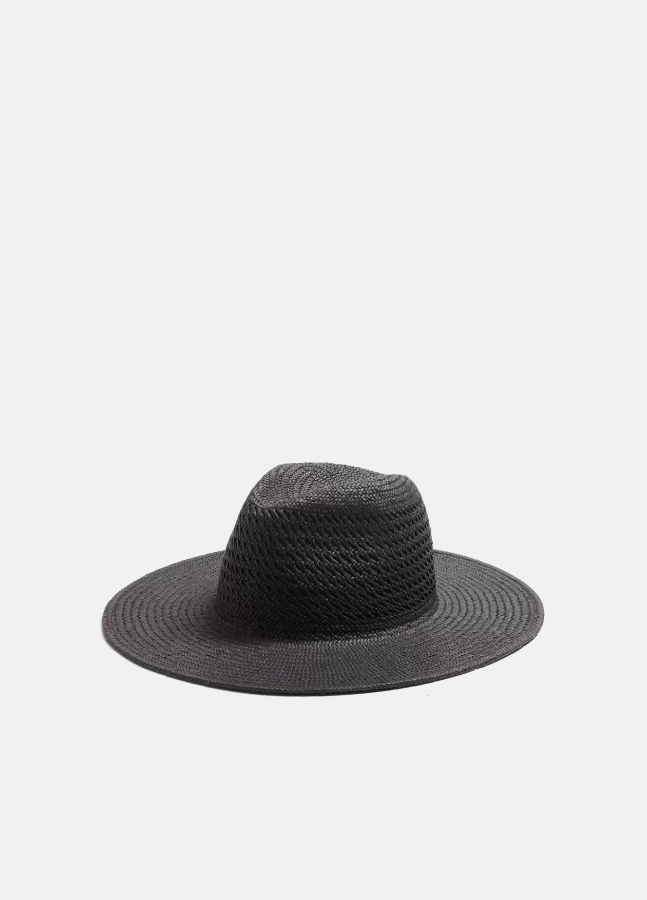 Fashion Vince Packable Vented Straw Hat black