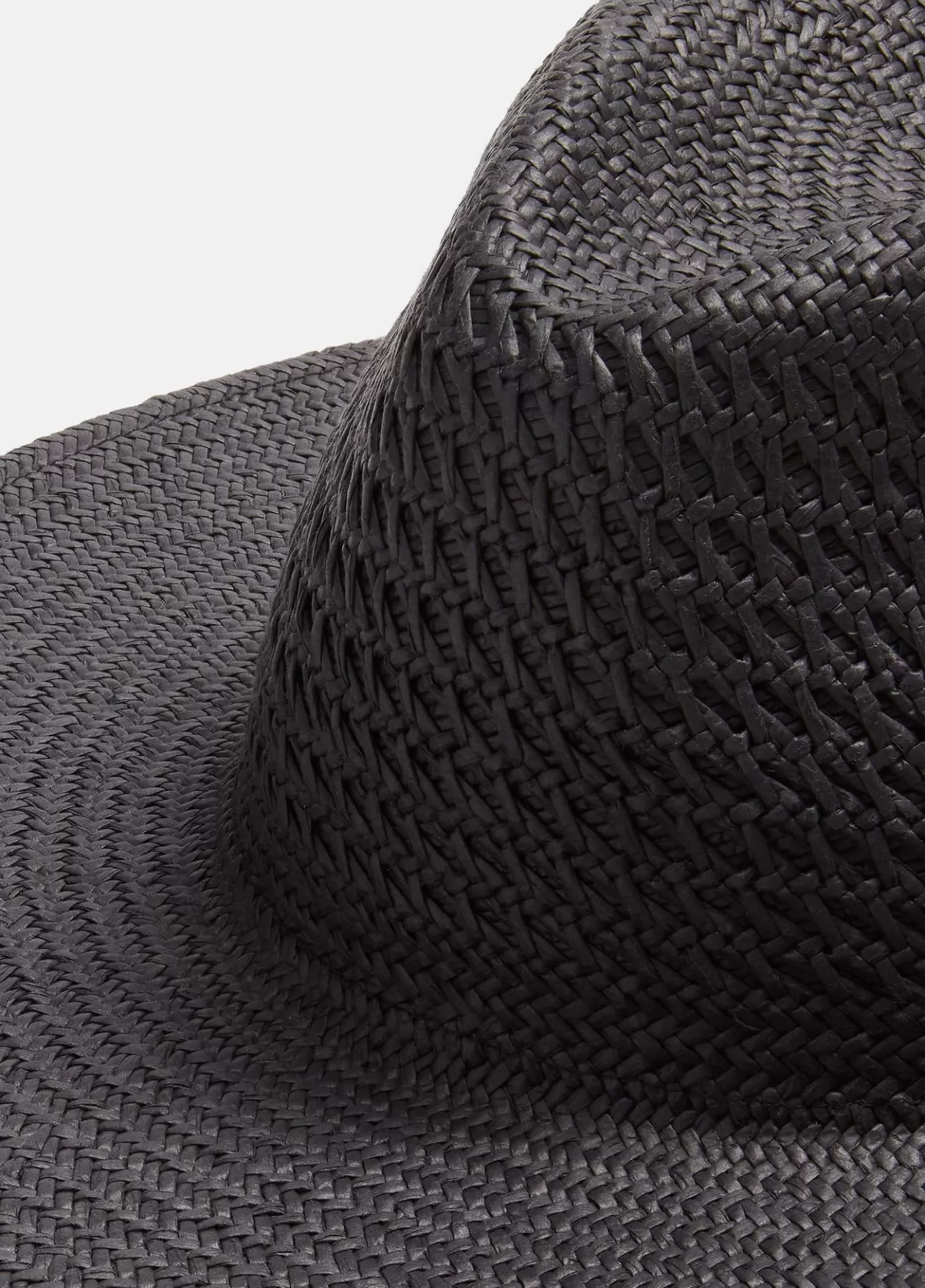 Fashion Vince Packable Vented Straw Hat black