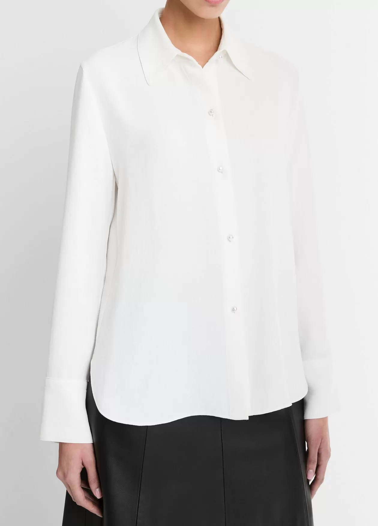 pearlbutton_longsleeve_shirt_2.webp Clearance Vince Pearl-Button Long-Sleeve Shirt off white