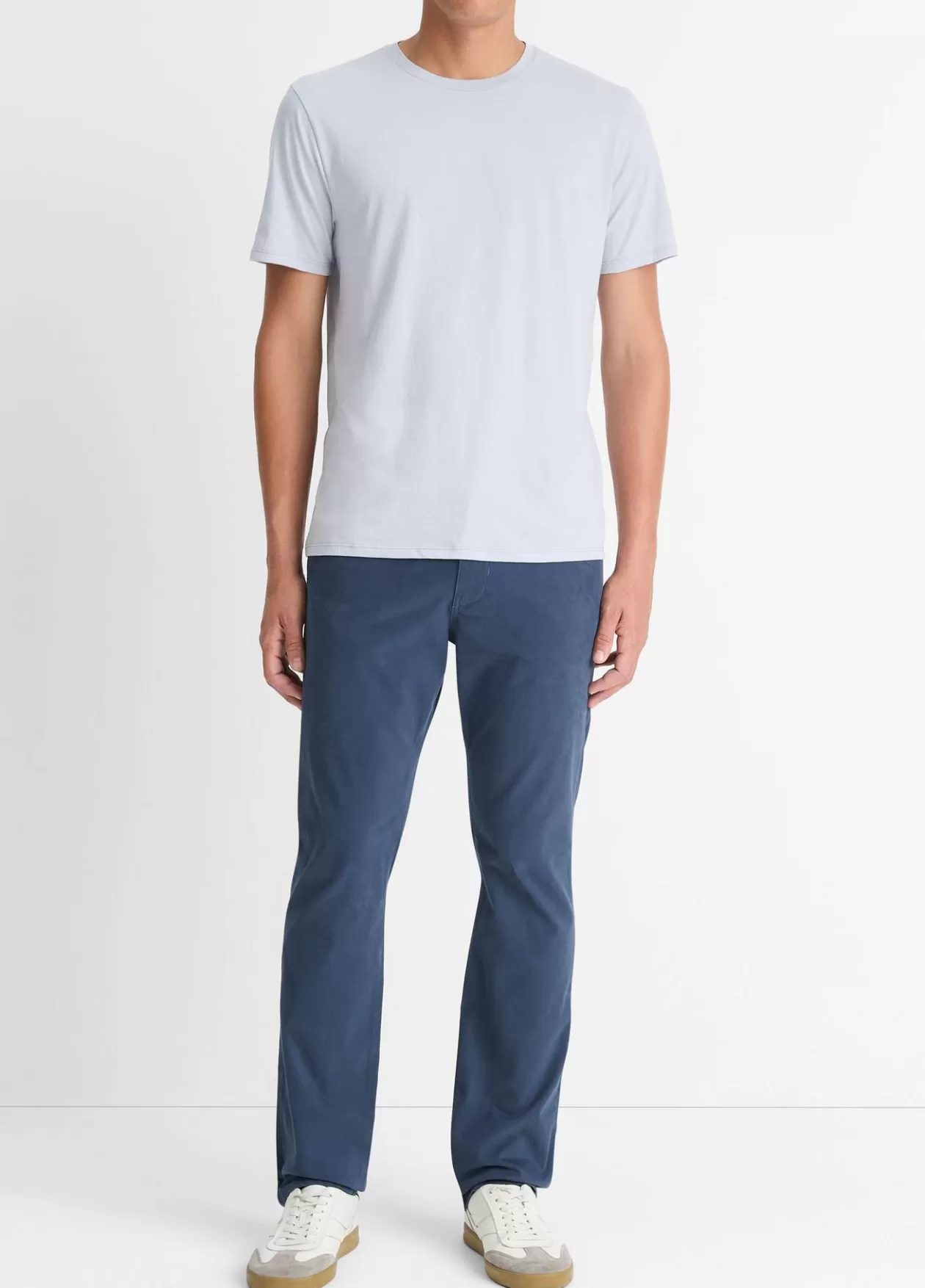 New Vince Pima Cotton Crew Neck T-Shirt ocean glass