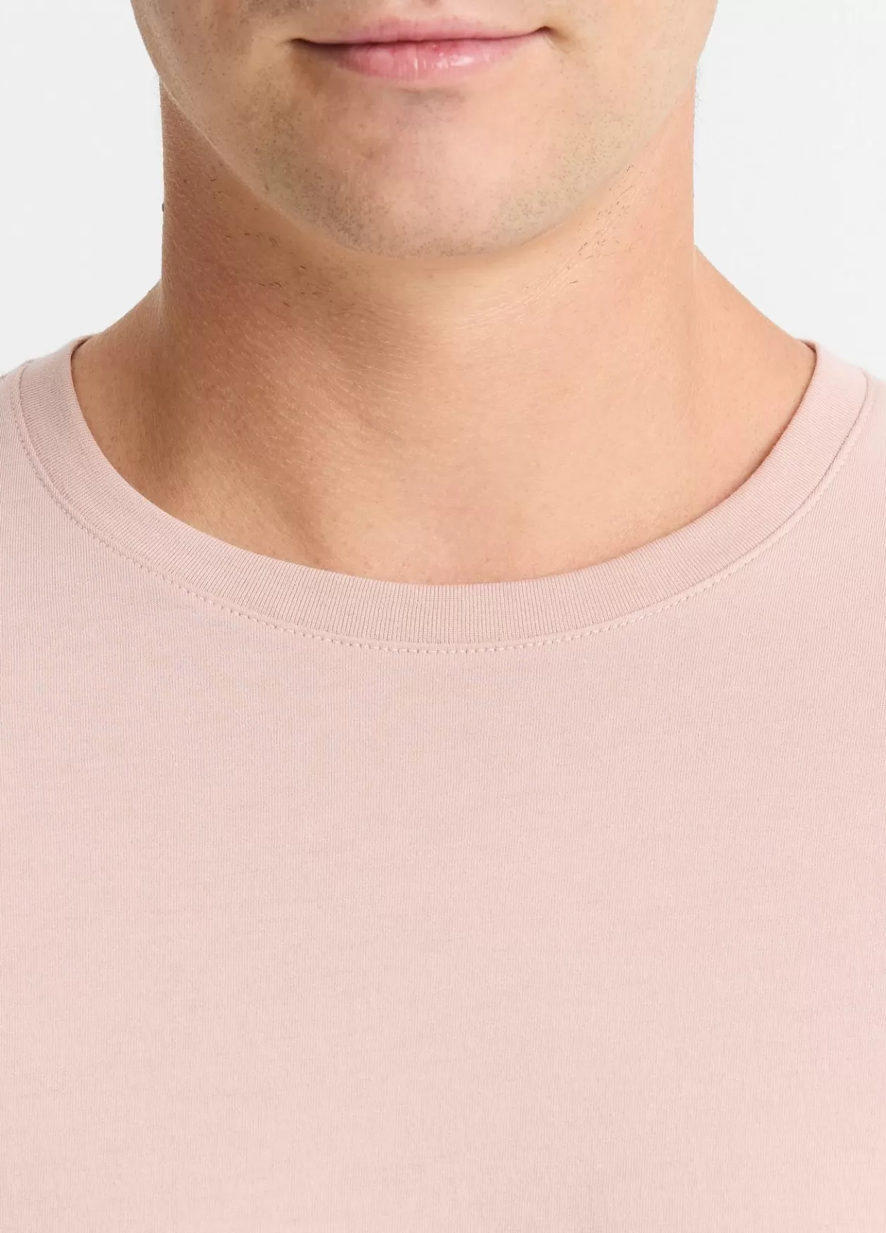 Flash Sale Vince Pima Cotton Crew Neck T-Shirt pink haze