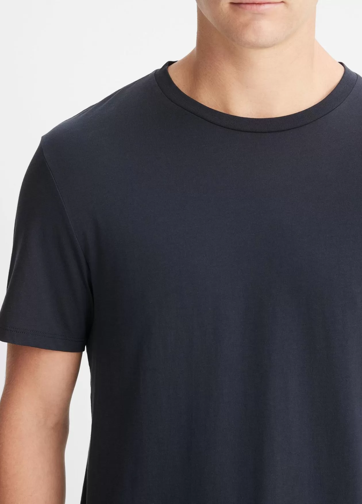 Sale Vince Pima Cotton Crew Neck T-Shirt coastal blue