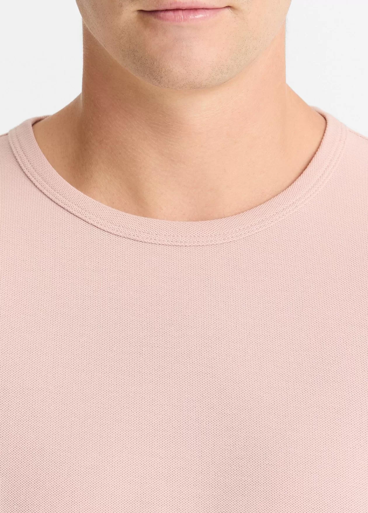 Online Vince Pima Cotton Piqué Long-Sleeve T-Shirt pink haze
