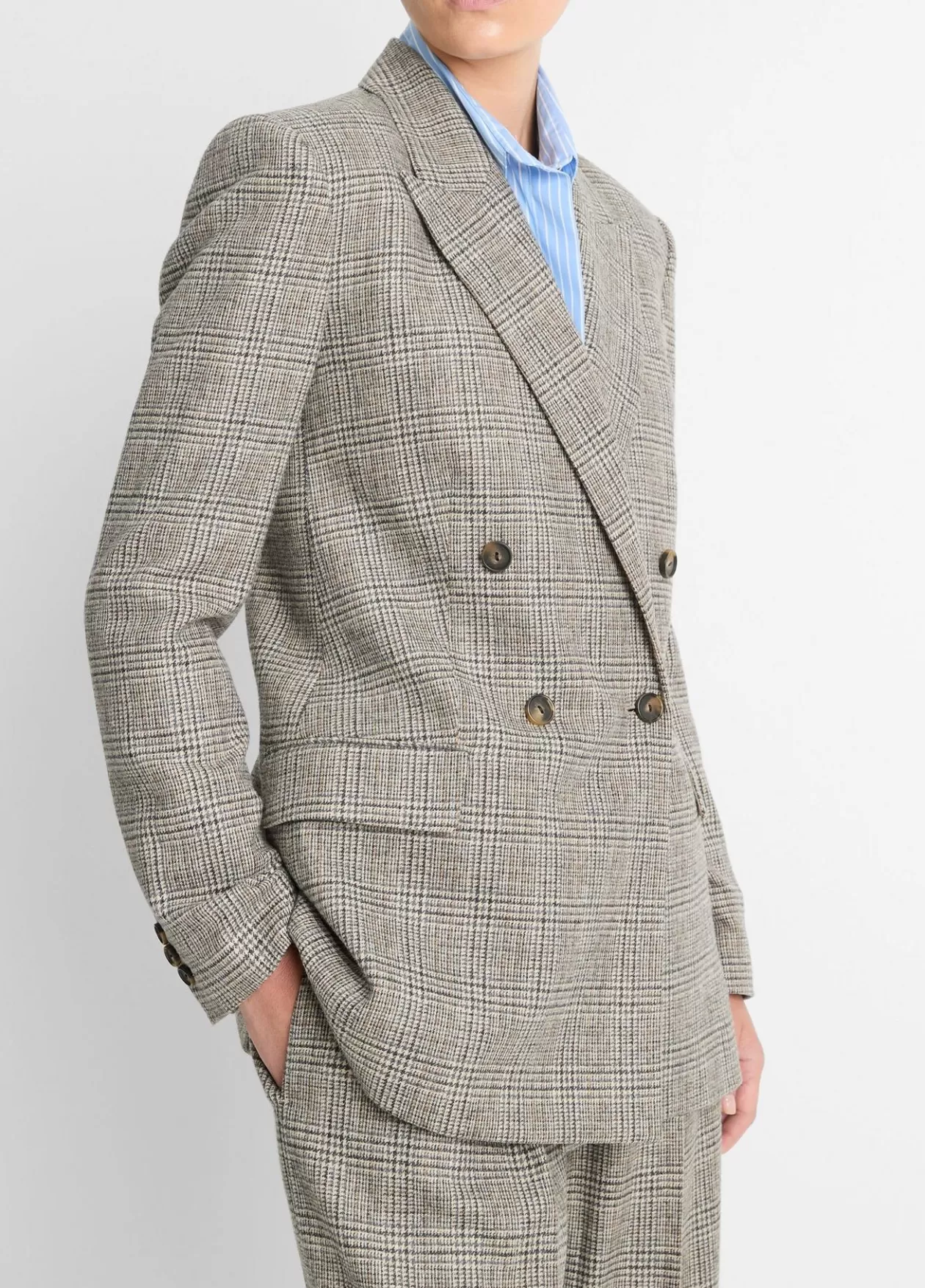 plaid_italian_woolblend_doublebreasted_blazer_2.webp Store Vince Plaid Italian Wool-Blend Double-Breasted Blazer heritage grey