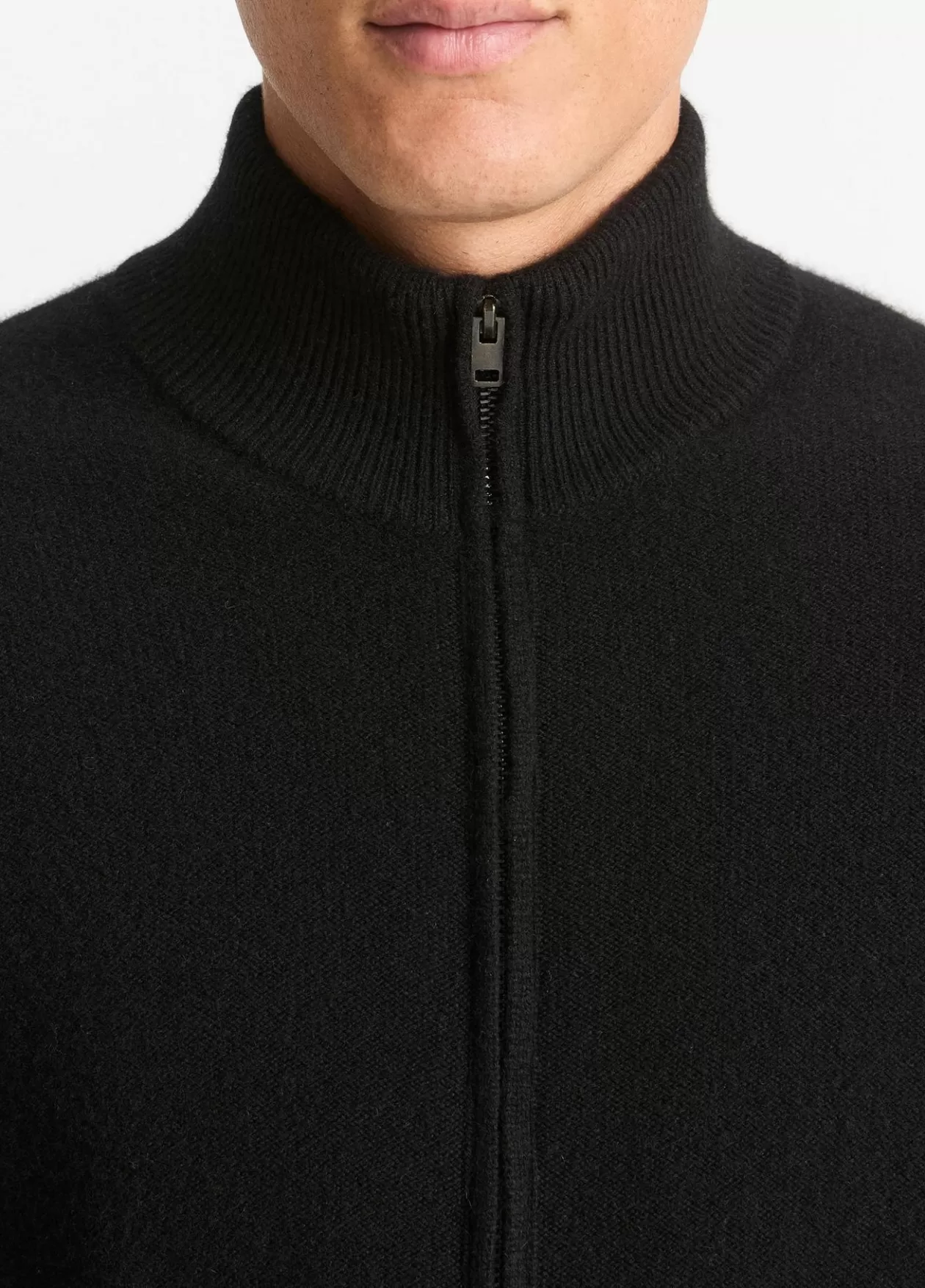 Cheap Vince Plush Cashmere Full-Zip Sweater black